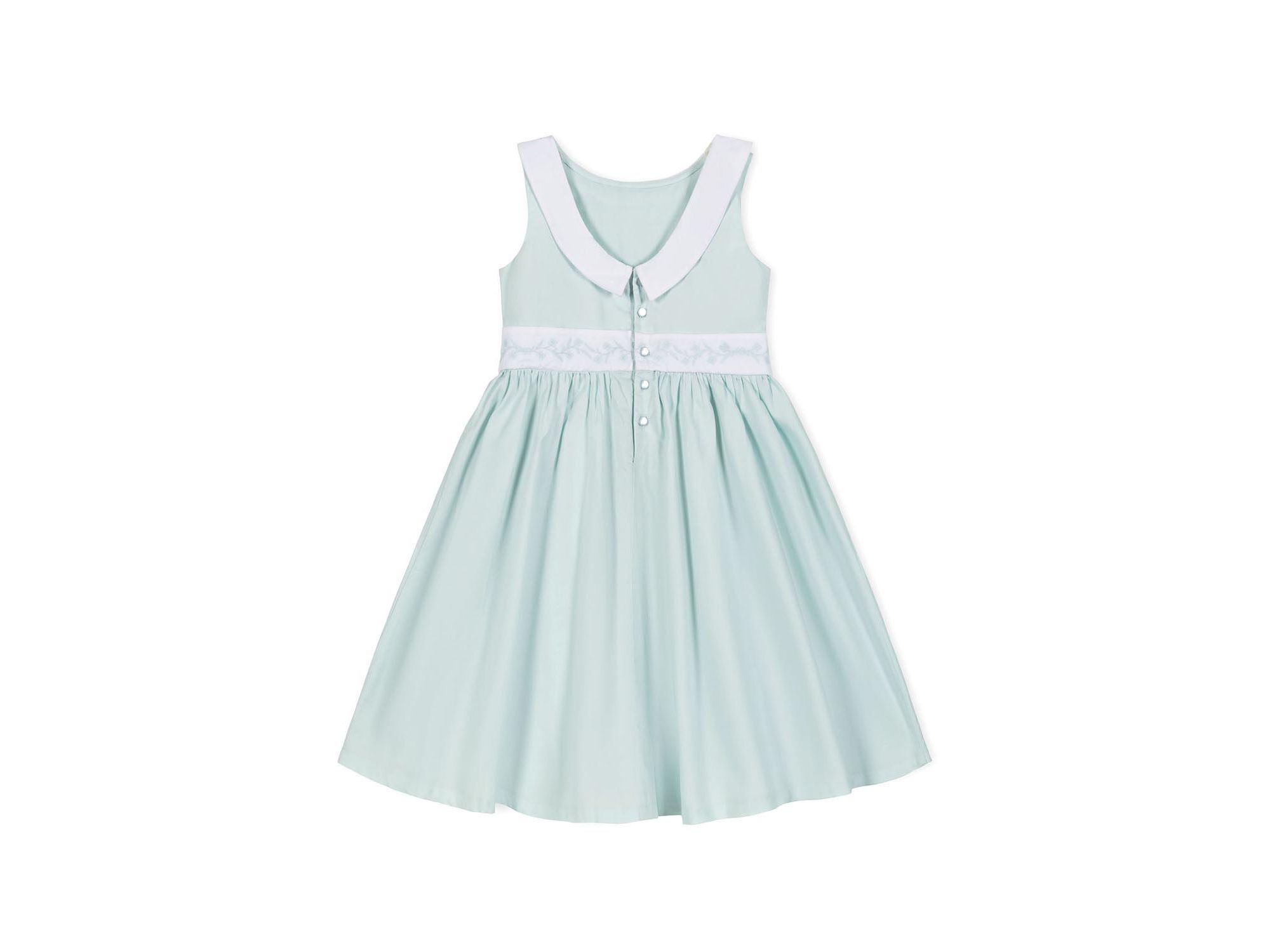 Heirloom Girls' Organic Round Collar with Embroidered Sash Sateen Party Dress - Little Kid, Big Kid — Image 3