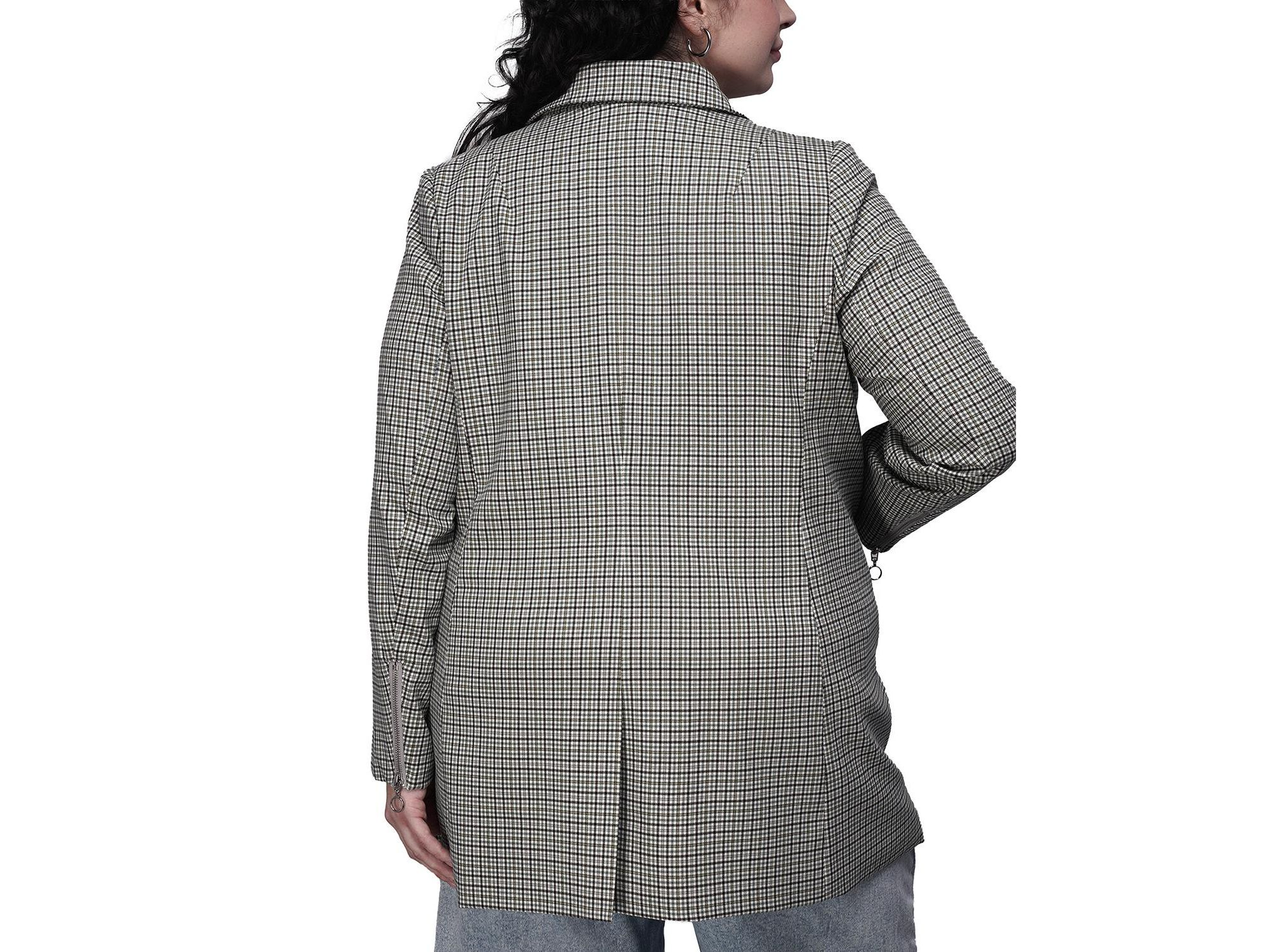 Plus The Empower Zipper Double Breasted Blazer — Image 4