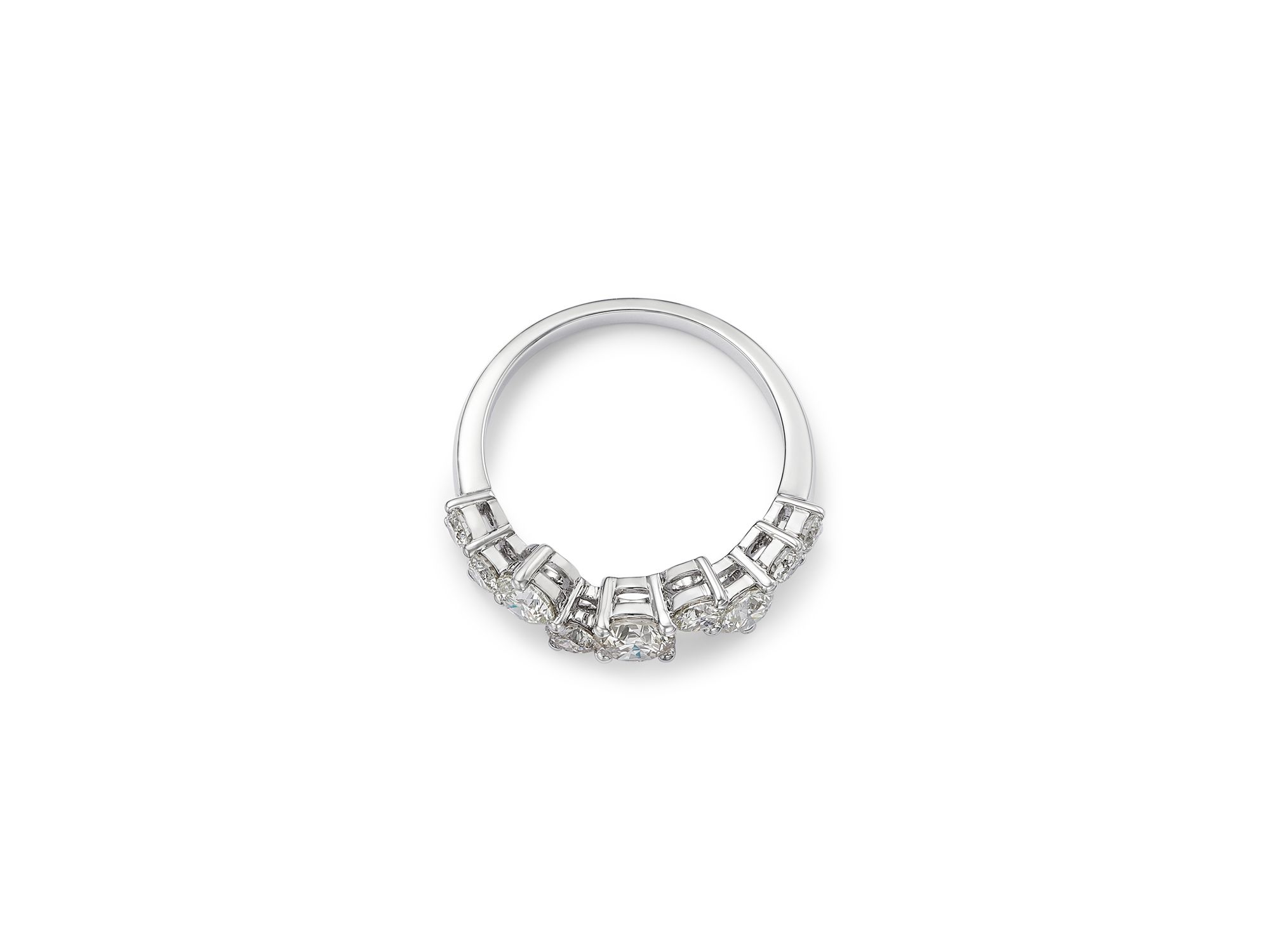 Diamond Scatter Cluster Band in 14K White Gold, 1.5 tcw — Image 3