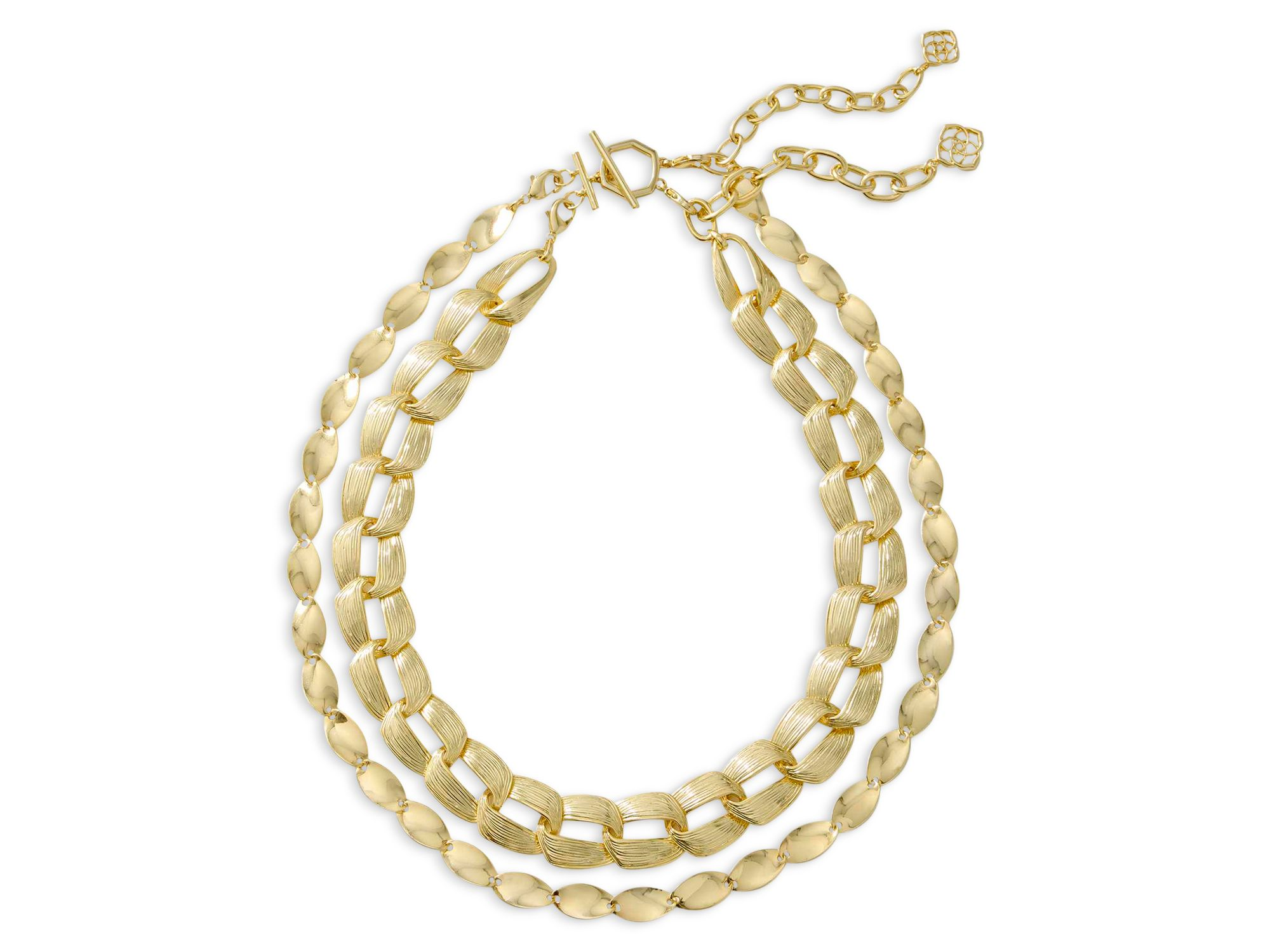 Kira Multi Strand Chain Necklace, 18-20.5" — Image 8