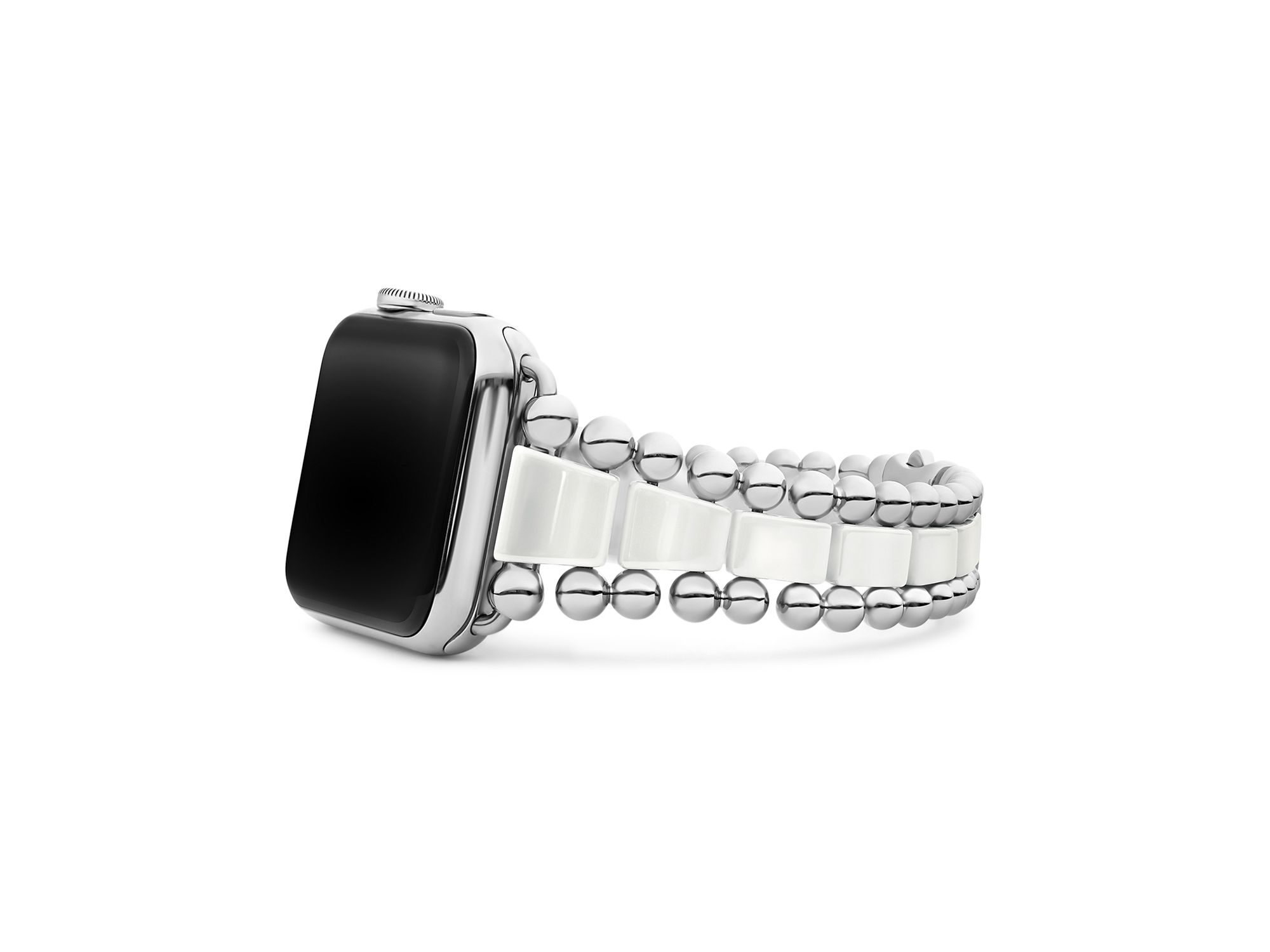 White Ceramic Smart Caviar Apple™ Watch Band, 38mm-42mm — Image 8