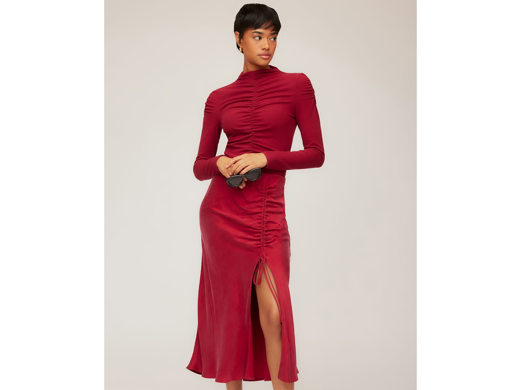 Fiona Shirred Midi Skirt — Image 4