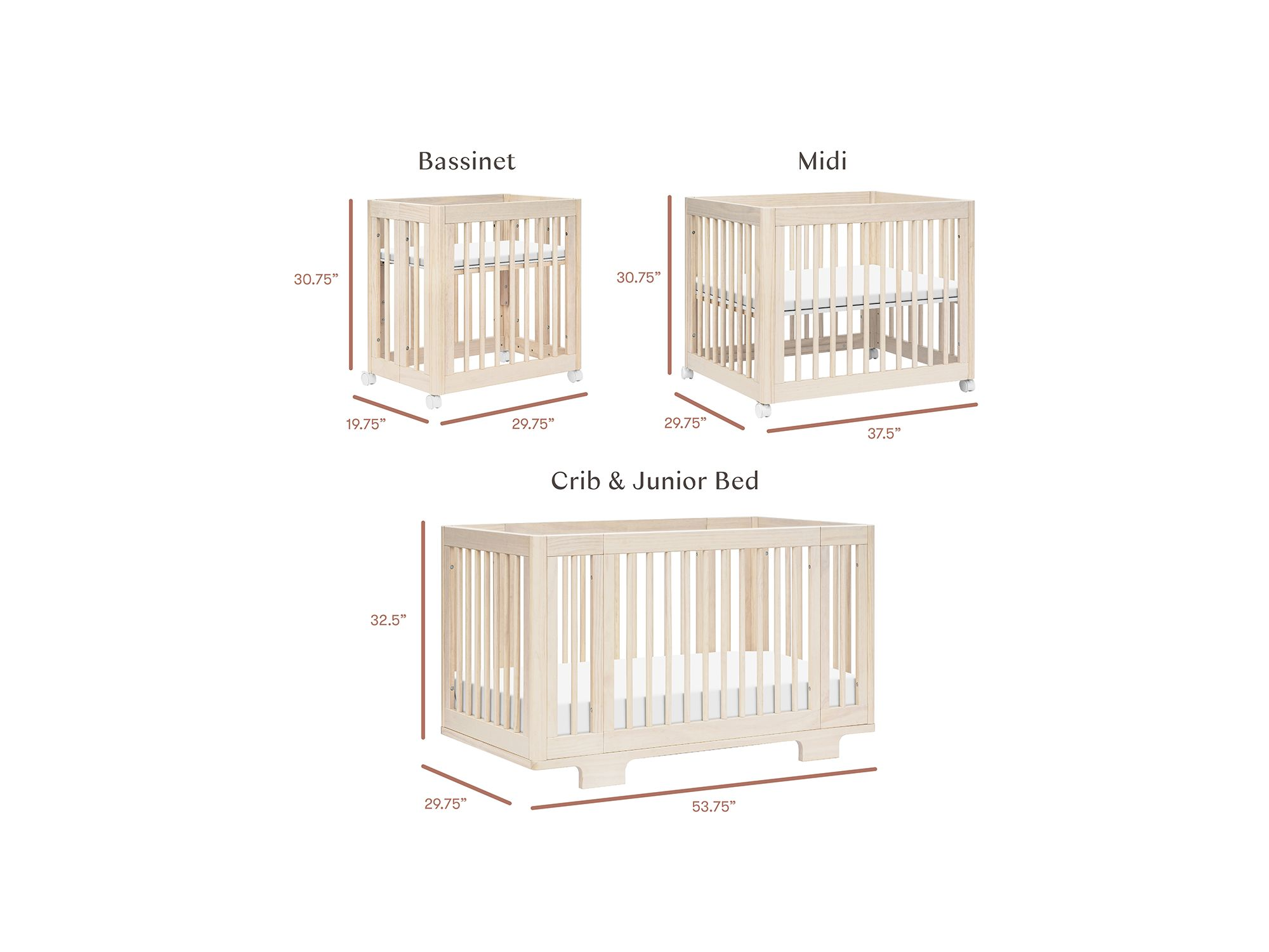 Yuzu 8 in 1 Convertible Crib With All Stages Conversion Kits — Image 4