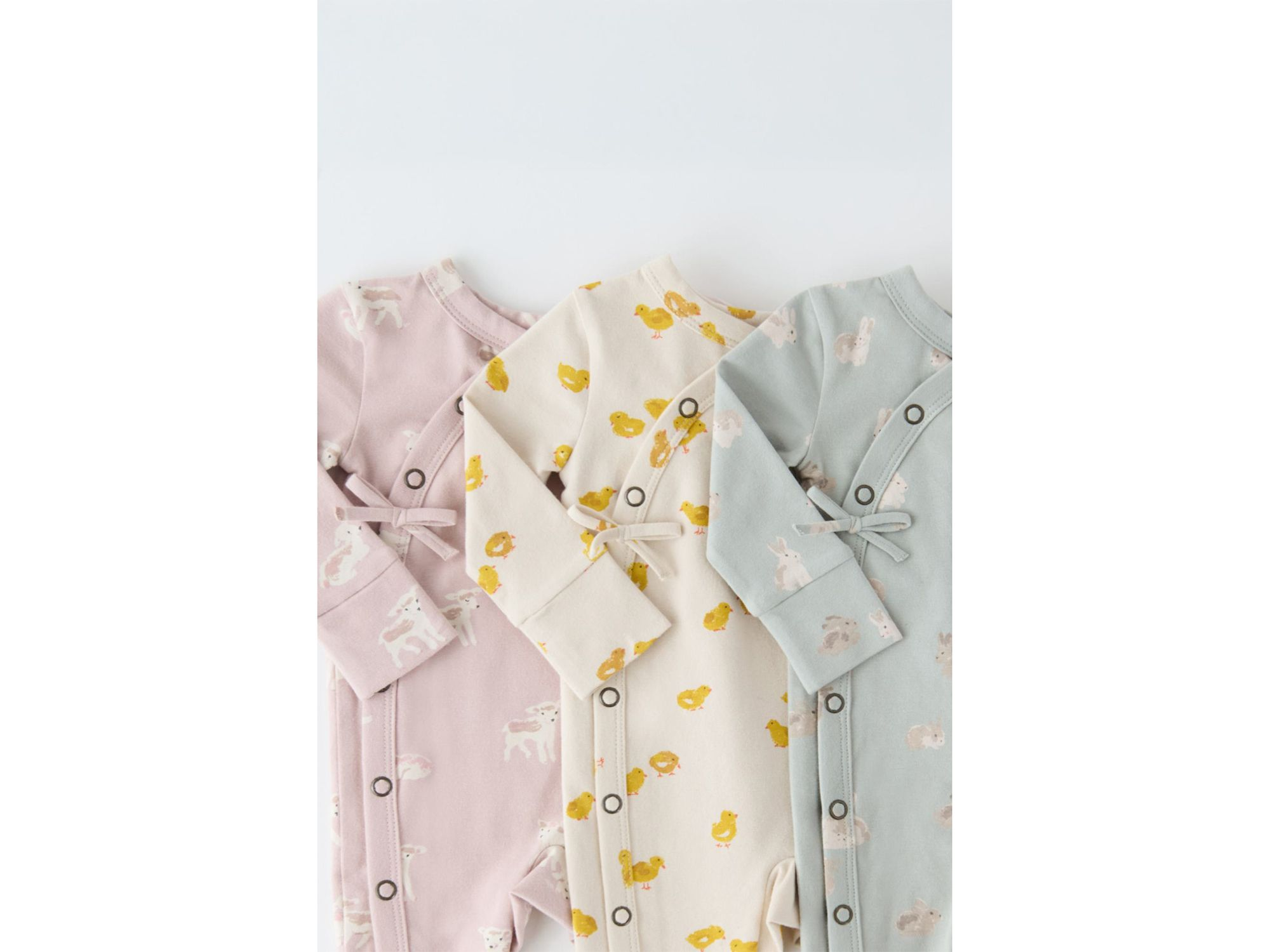 Unisex The Littles Printed Kimono Romper - Baby — Image 3