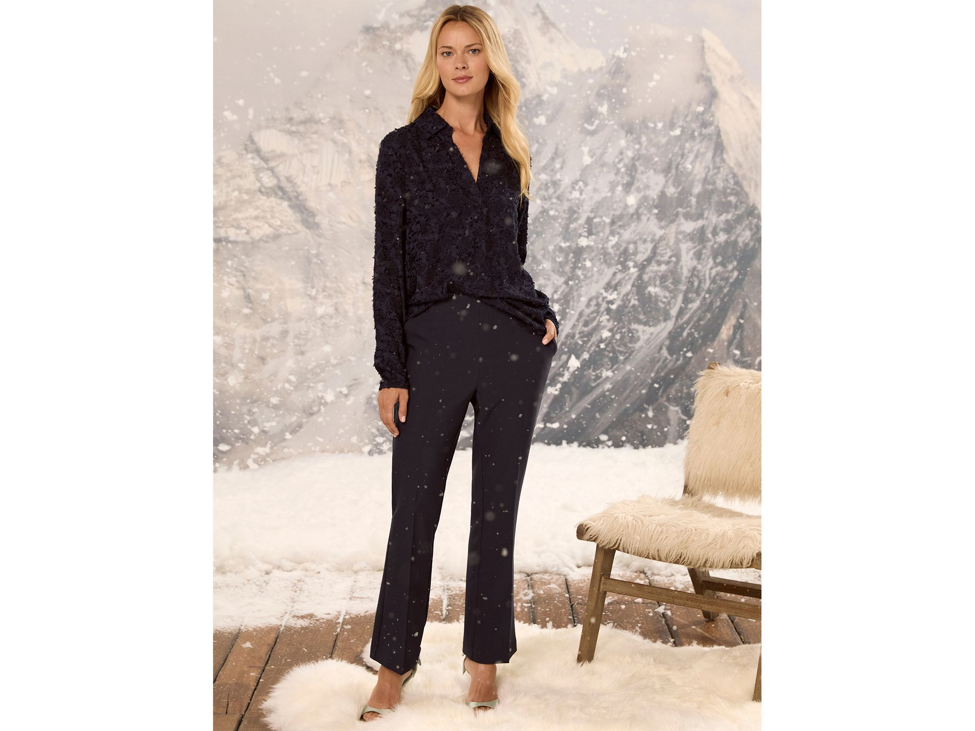 Any Occasion Clipped Jacquard Top — Image 4