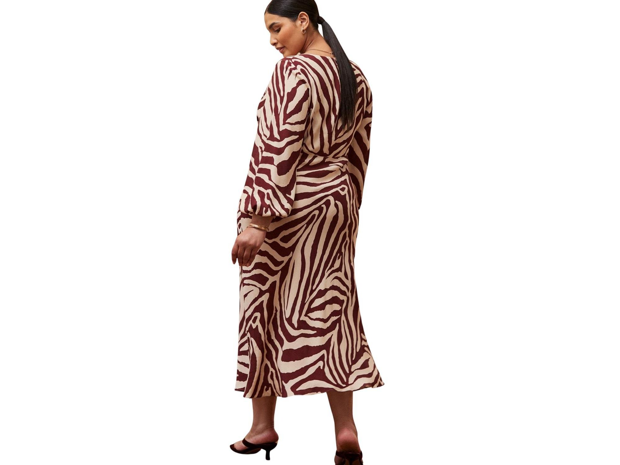 Animal Stripe Long Sleeve Dress — Image 4