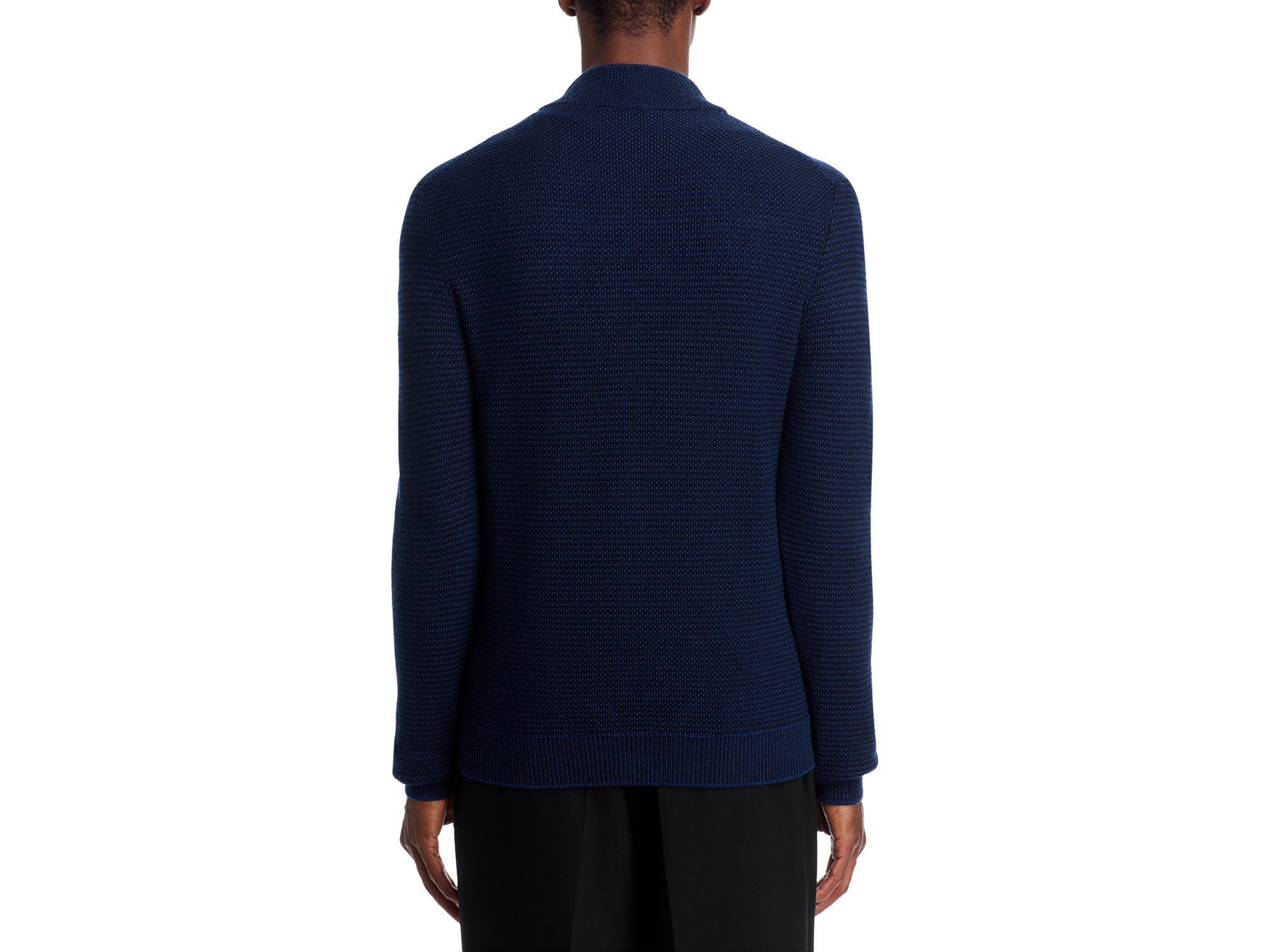 Birdseye Knit Quarter Zip Sweater — Image 3