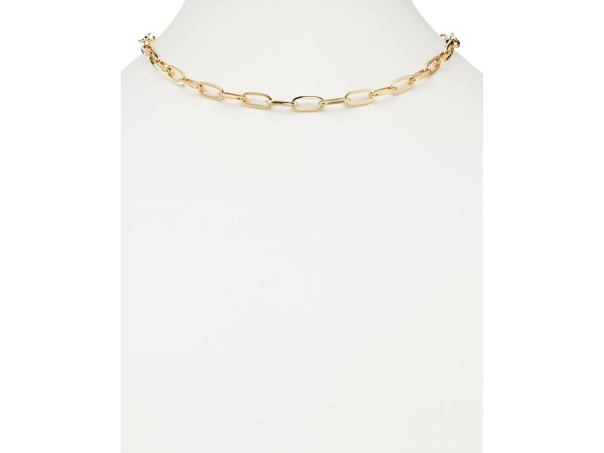 14K Yellow Gold Oval Link Chain Necklace, 18" - Exclusive — Image 4