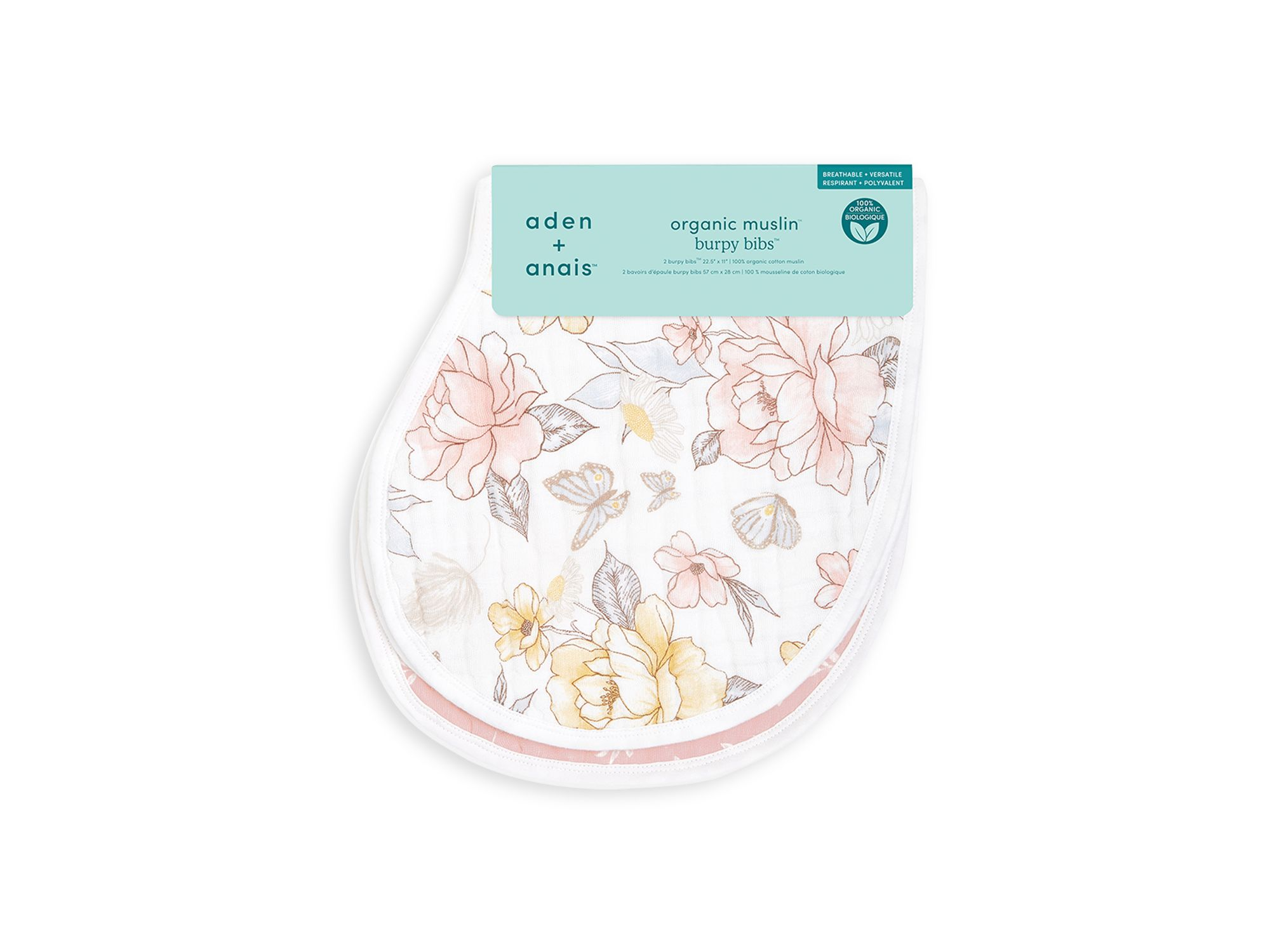 Muslin Reversible Burpy Bibs, 2 Pack — Image 6