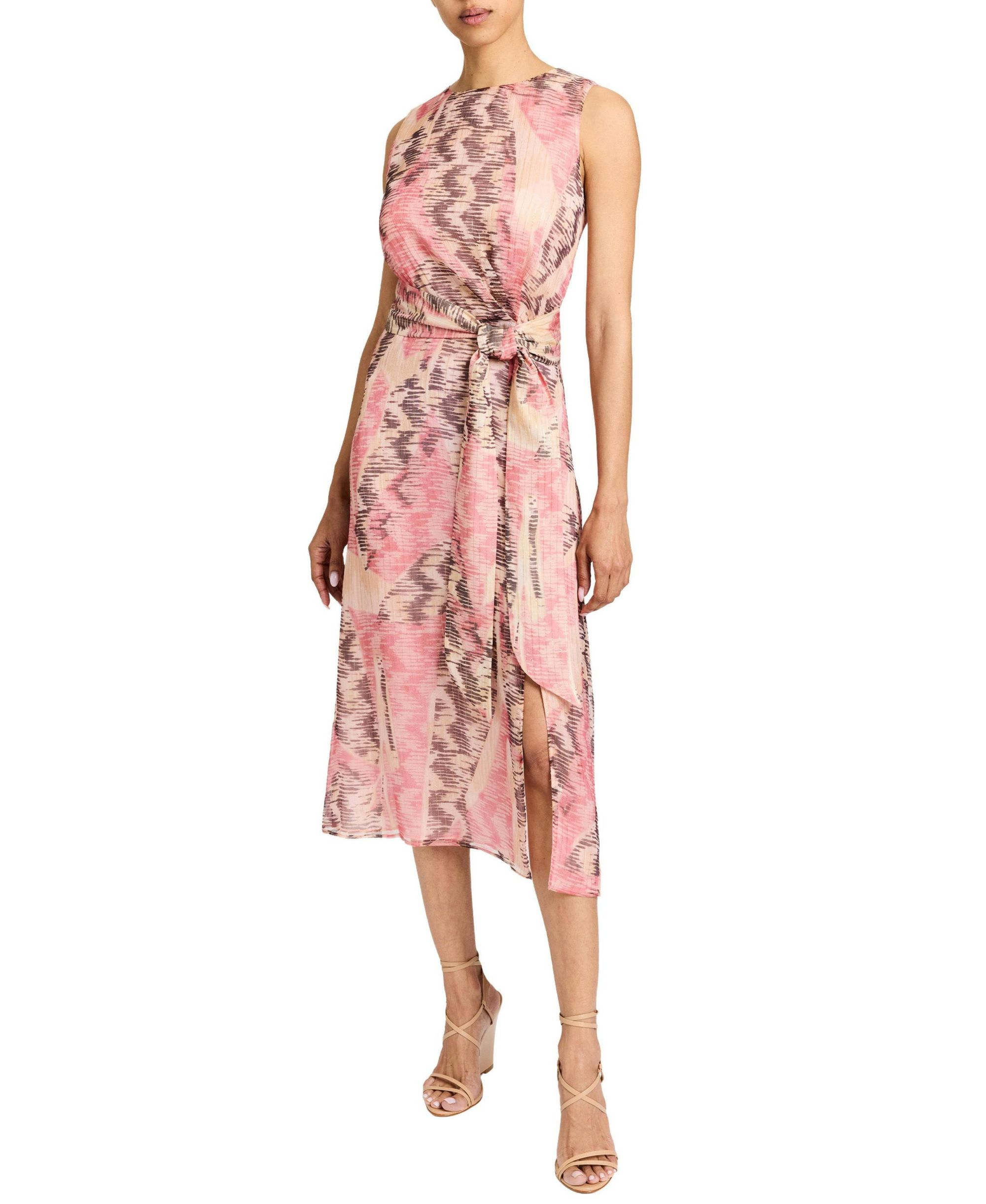 DOROTHY A-line Sleeveless Dress in Printed Silk Chiffon - Image 1