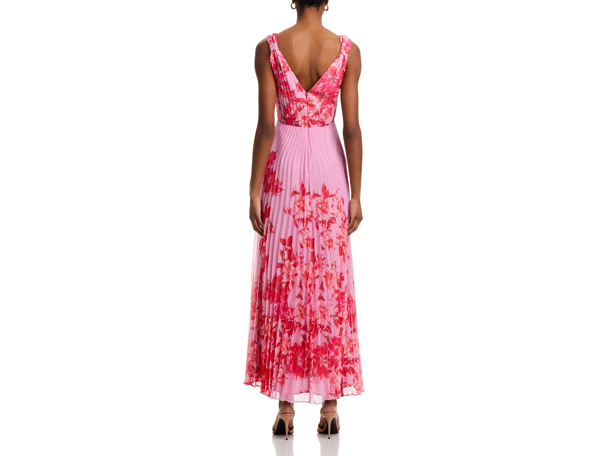 Pleated Floral Guest of Dress - Exclusive — Image 4