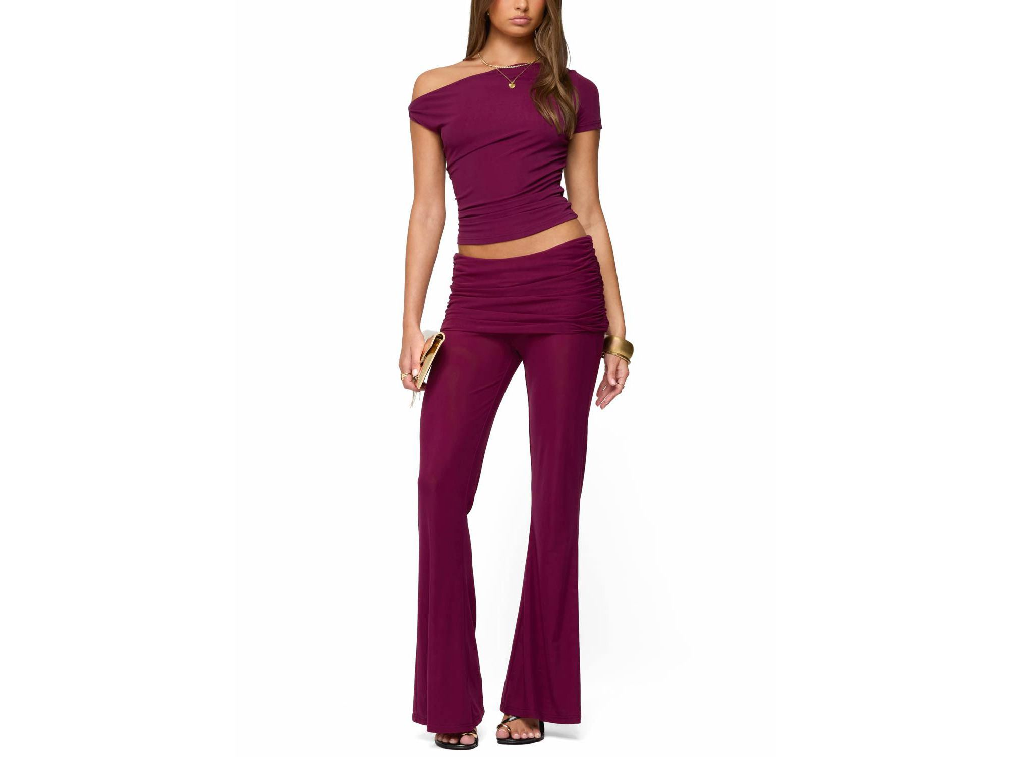 Halli Foldover Mini Skirt Pants — Image 4