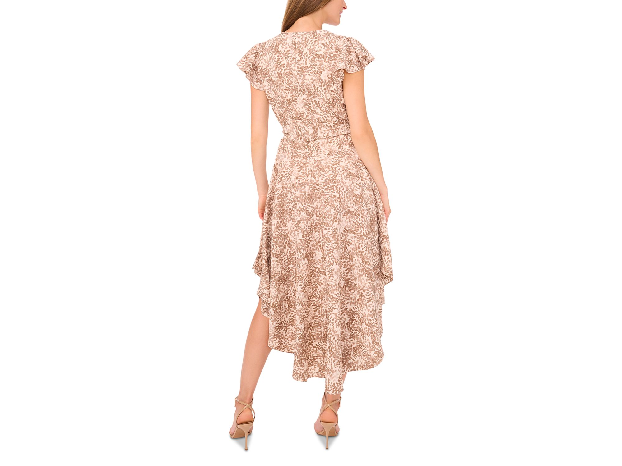 V Neck Flutter Sleeve Maxi Dress — Image 3
