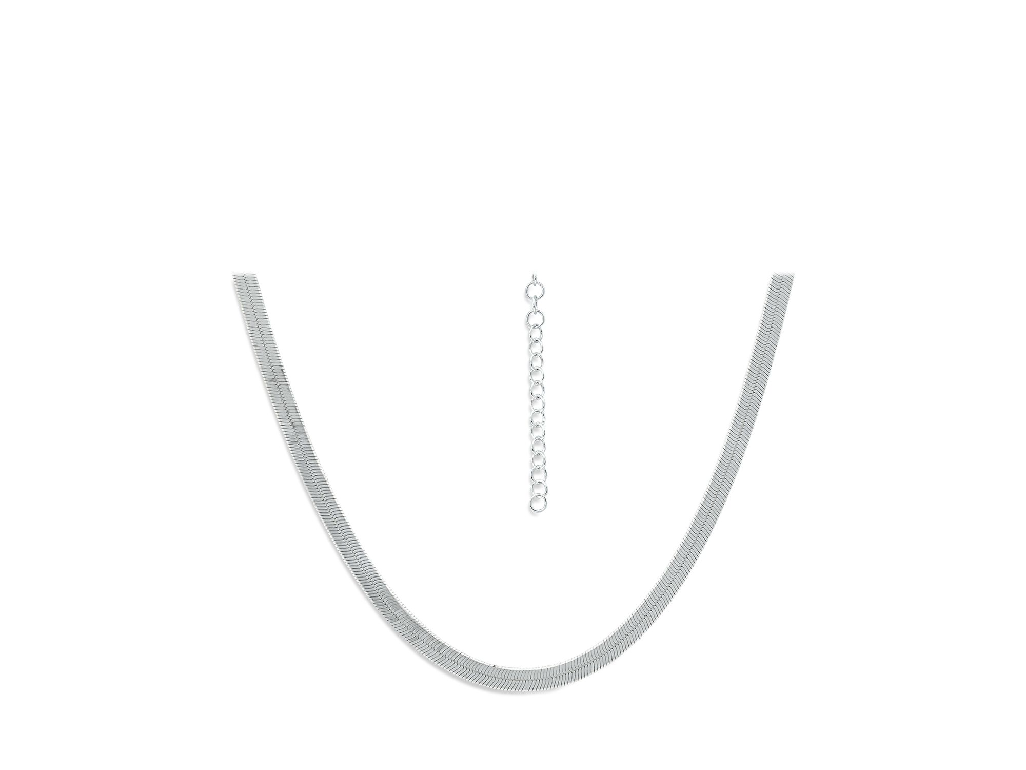 Herringbone Chain Necklace, 16" - Exclusive — Image 4