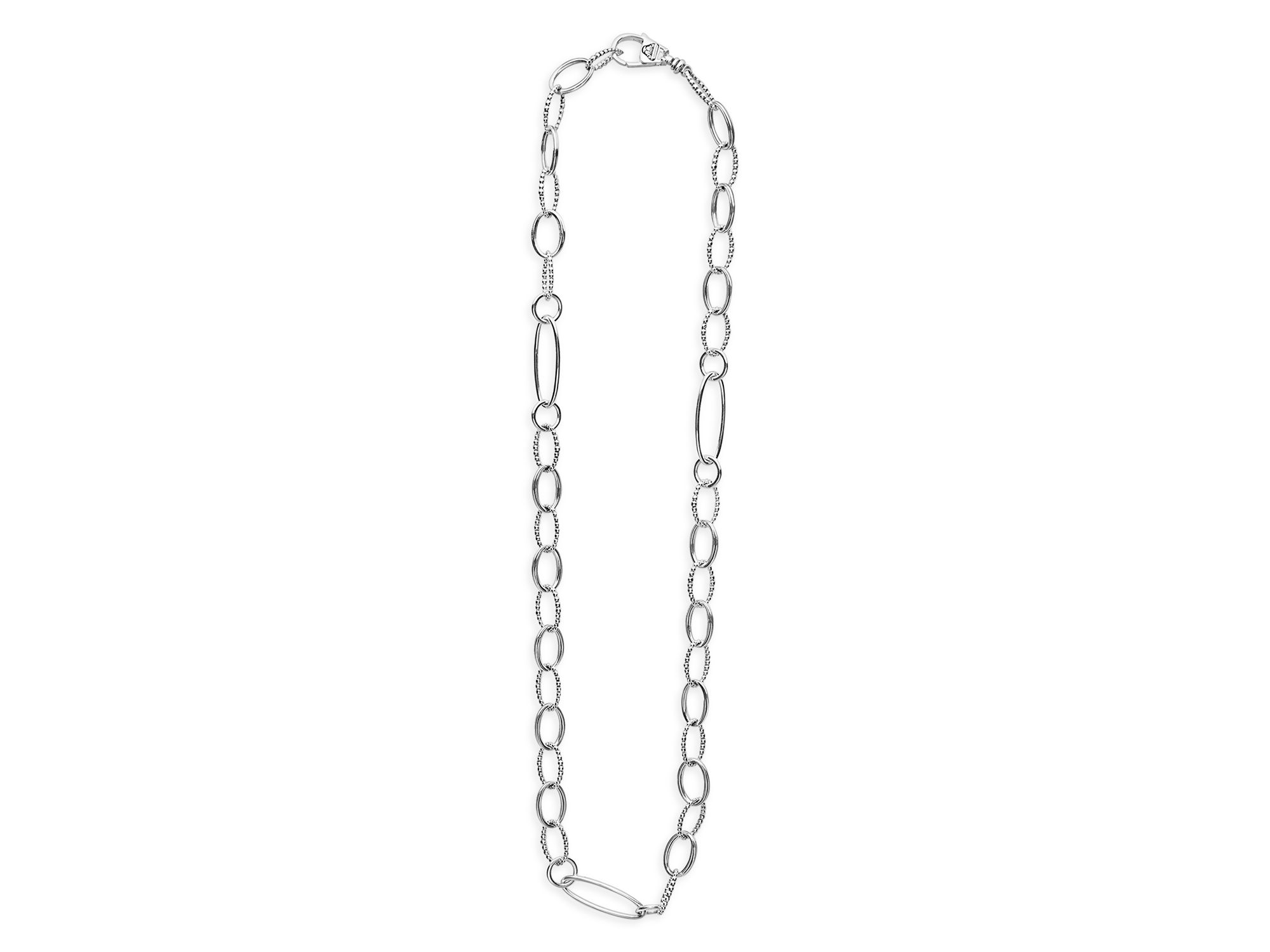 Sterling Signature Caviar Oval Link Chain Necklace, 20" — Image 6