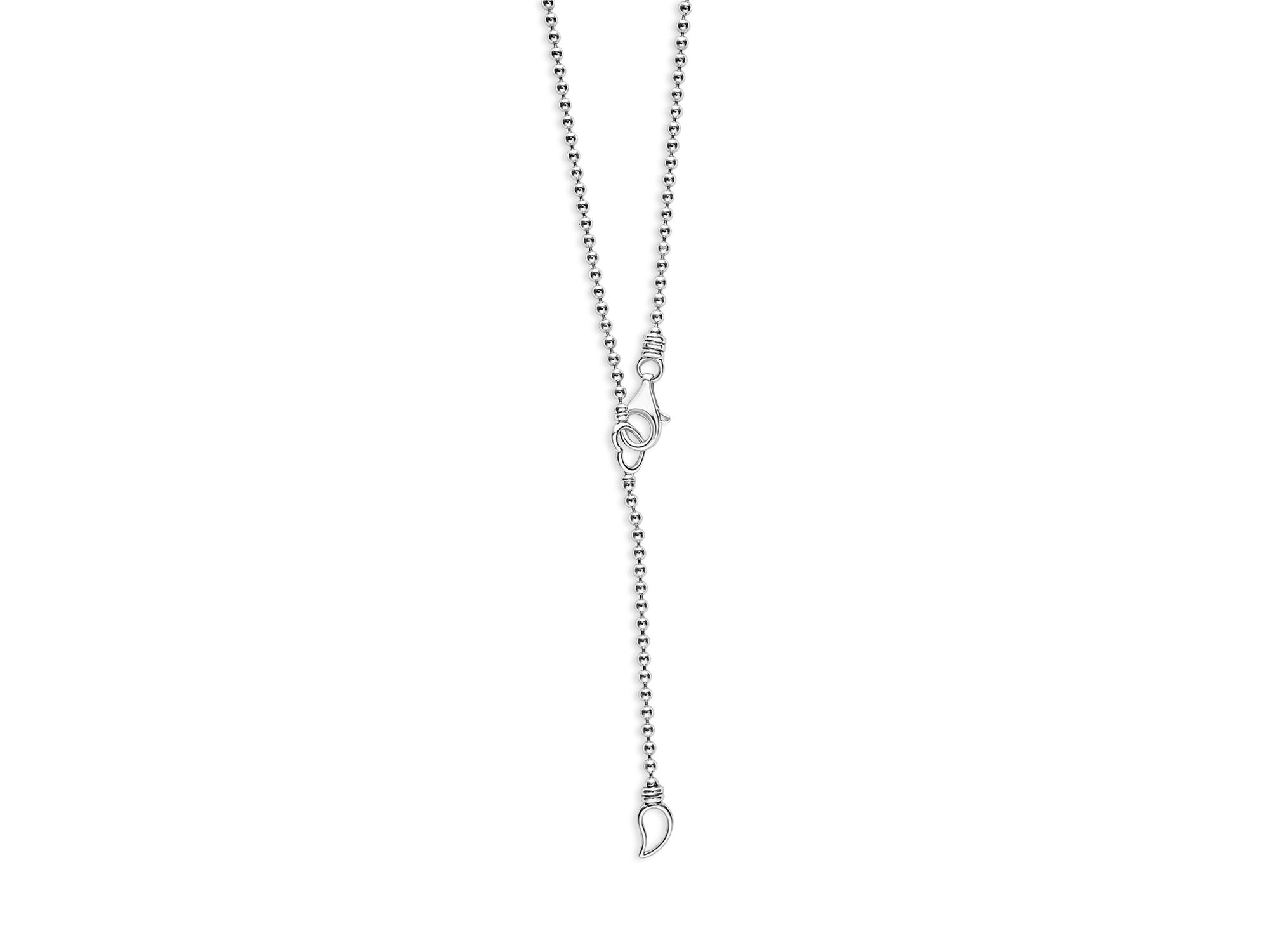 18K Yellow Gold & Sterling Silver Caviar Lux-Clip Diamond Bead Link Necklace, 16-18" - Exclusive — Image 7