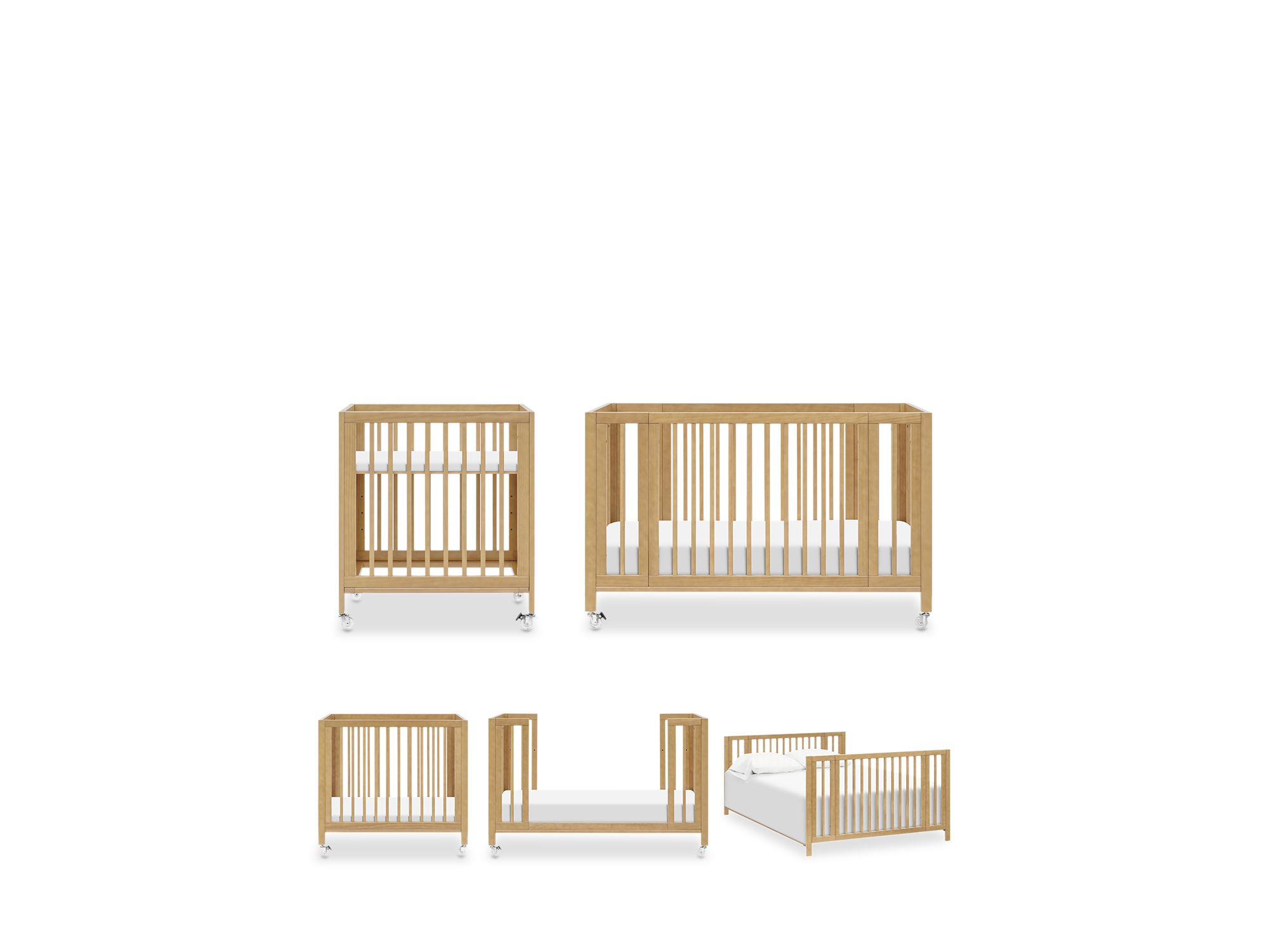 Rolli 9 in 1 Convertible All Stages® Crib with Bassinet & Toddler Bed Conversion Kits — Image 18