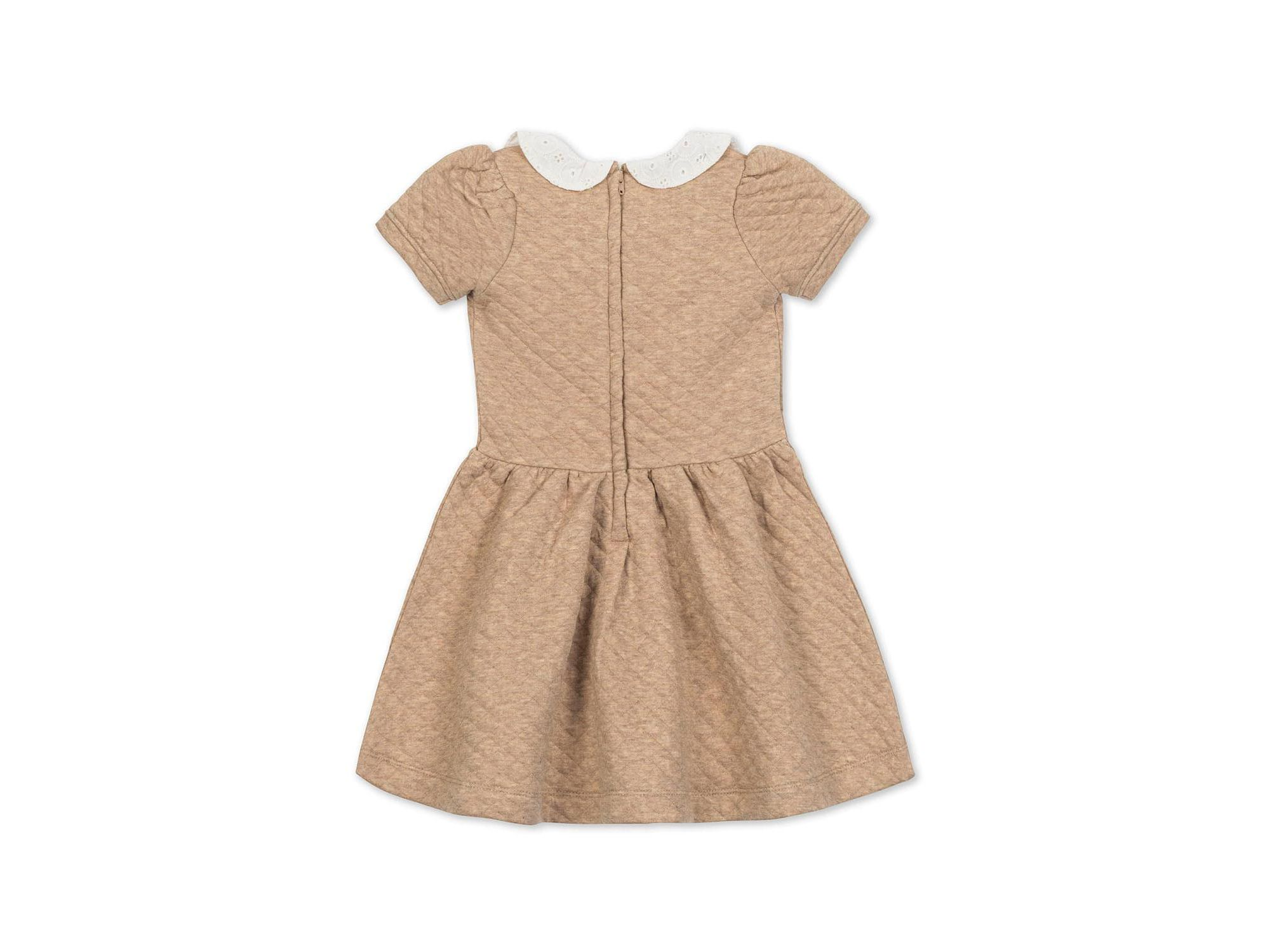 Girls' Short Sleeve Quilted Dress with Eyelet Collar - Little Kid, Big Kid — Image 6