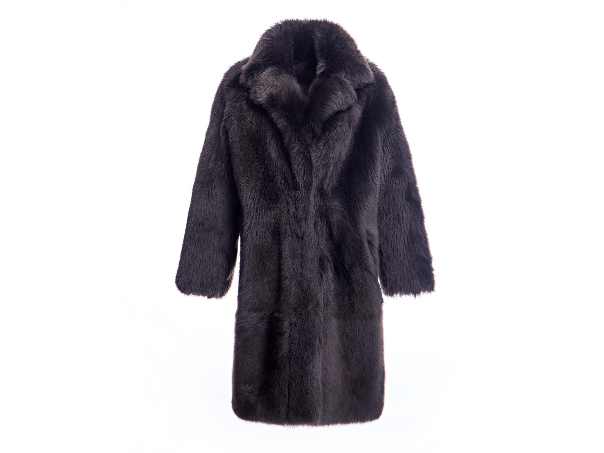 Shearling Coat with Notch Collar — Image 3