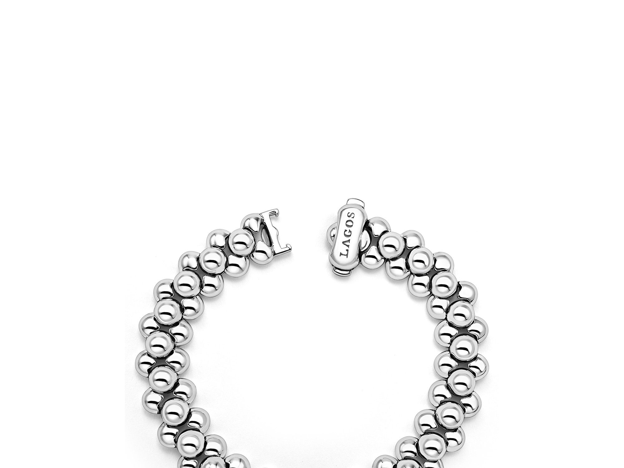 Sterling Caviar Bubbly Bead Cluster Statement Bracelet — Image 3