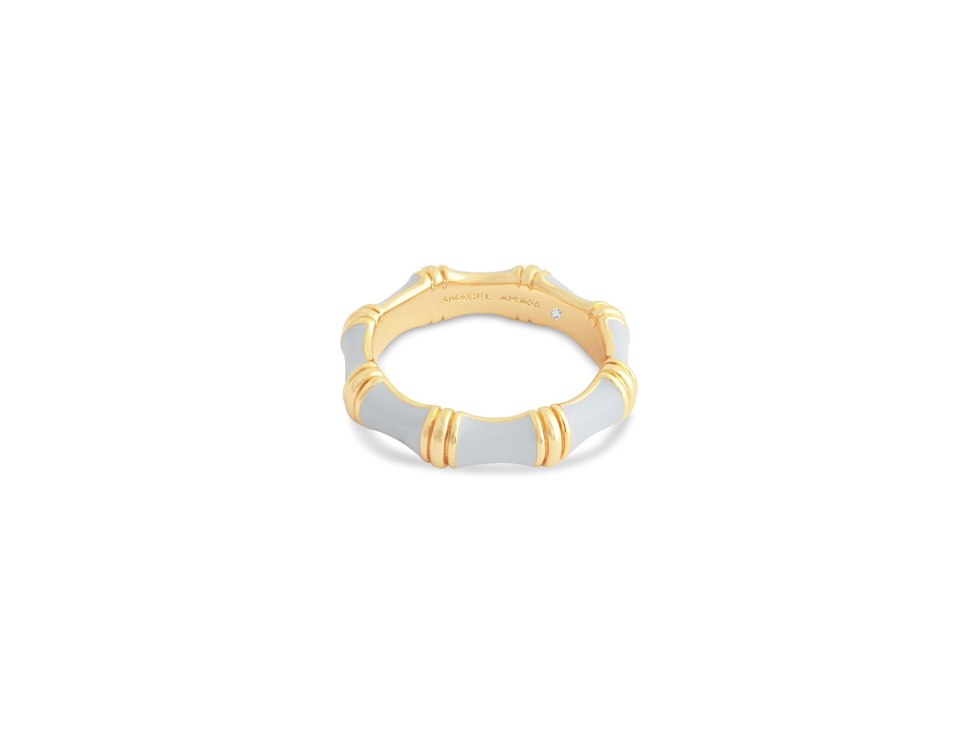 Blue Bamboo Band Ring — Image 3