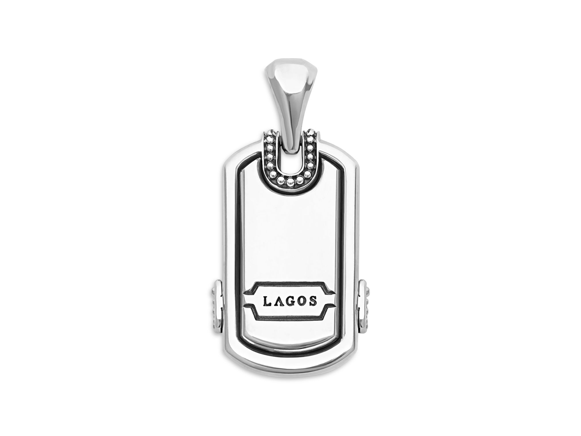 Men's Sterling Anthem Onyx Dog Tag Amulet Pendant - Exclusive — Image 3