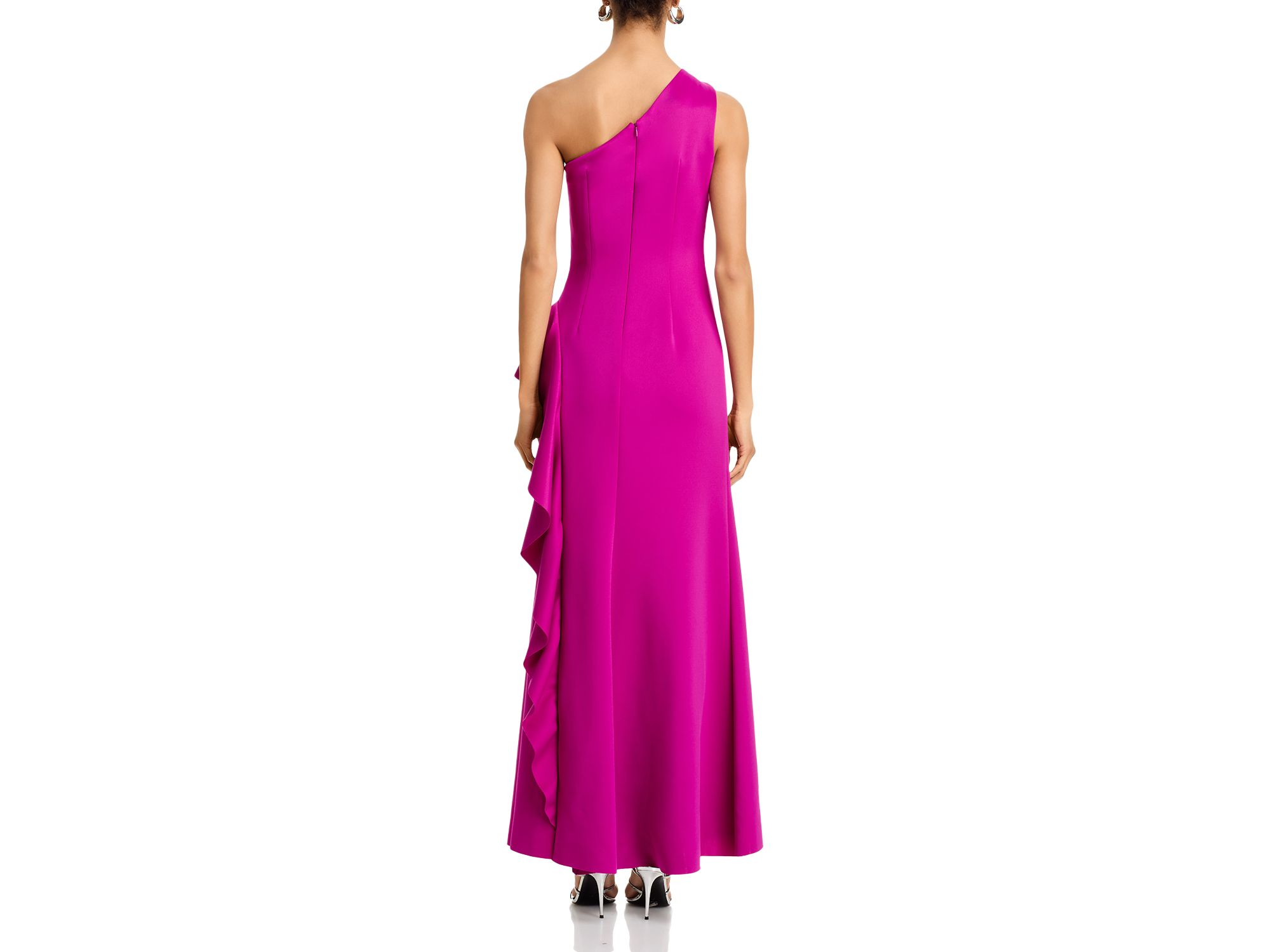 One Shoulder Ruffled Dress - Exclusive — Image 4