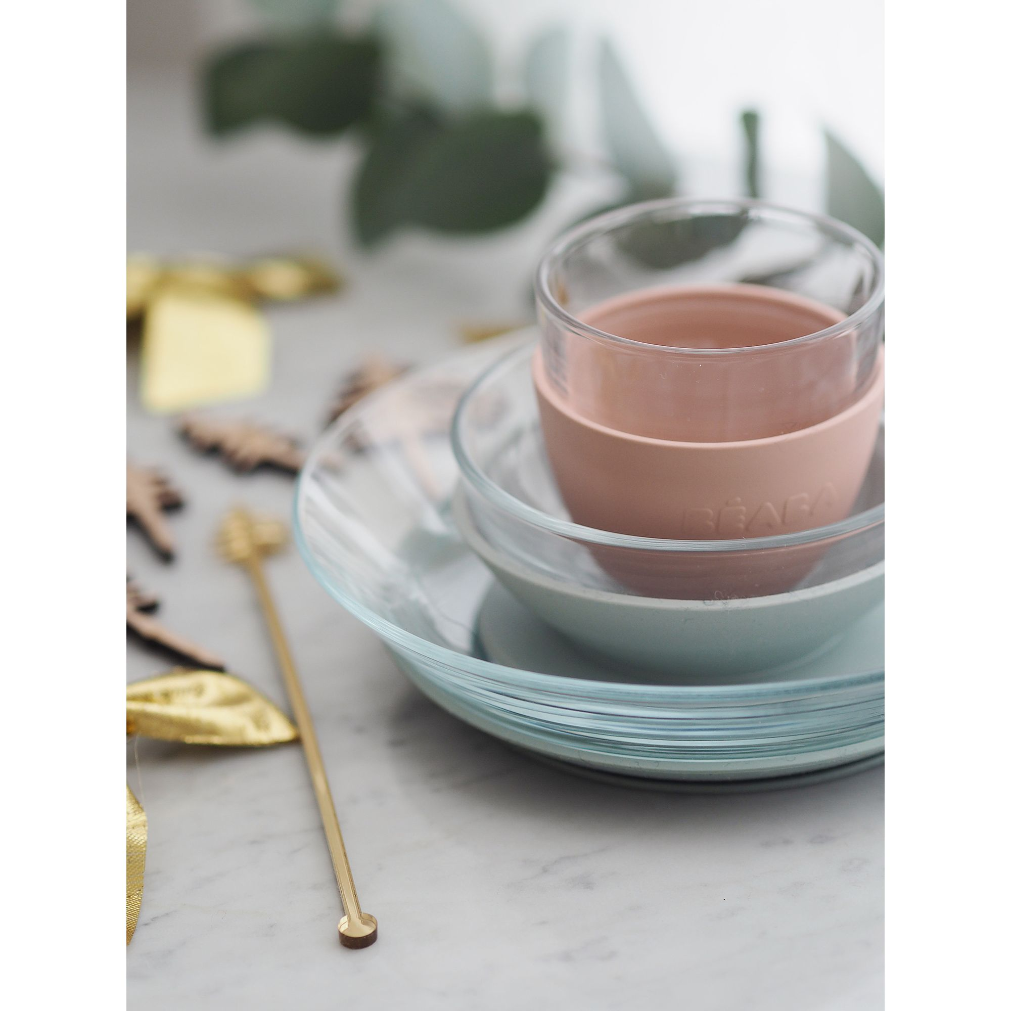 Three Piece Glass Meal Set — Image 3