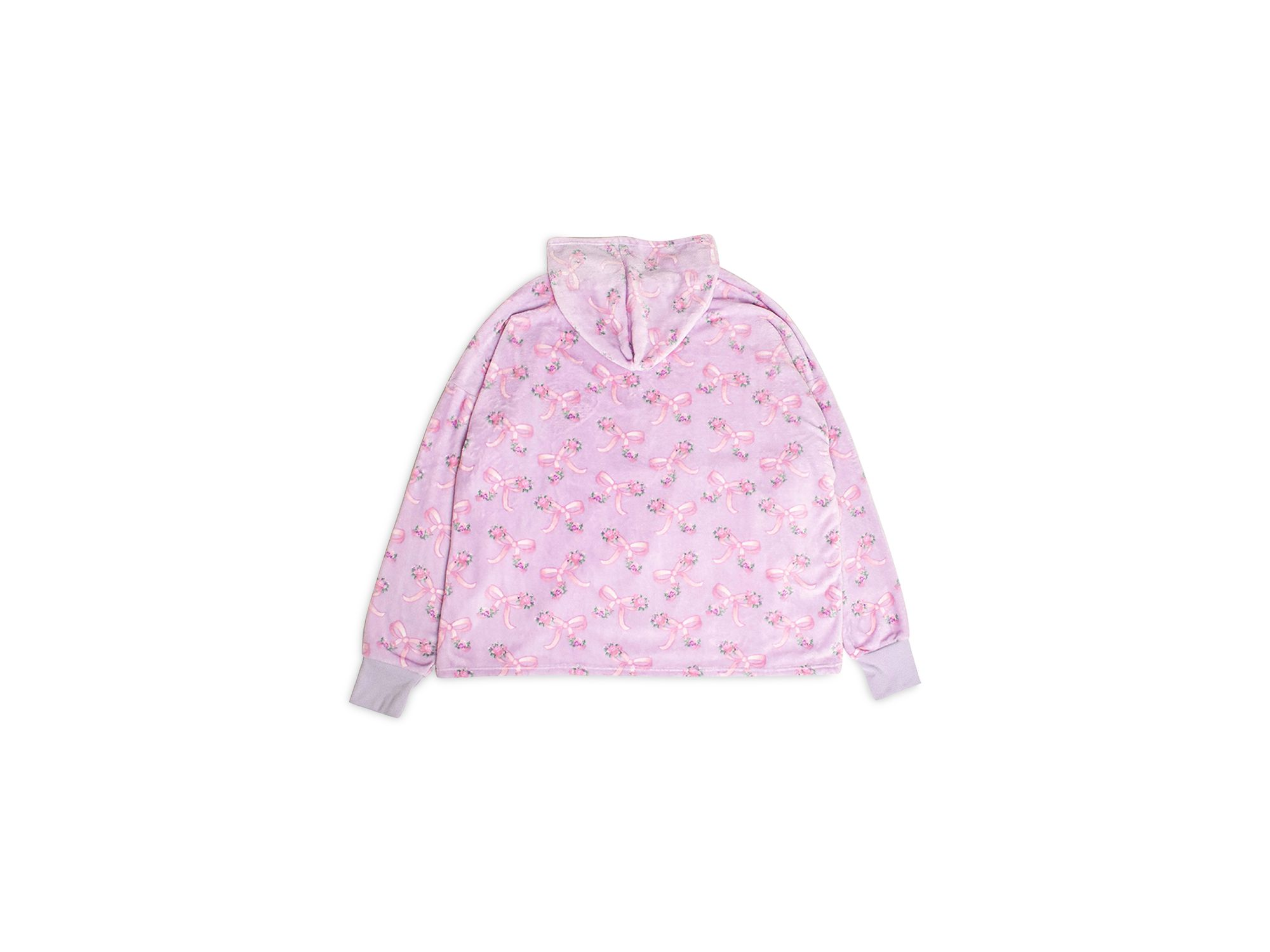 Girls' Bow Print Pullover Hoodie - Little Kid, Big Kid — Image 3