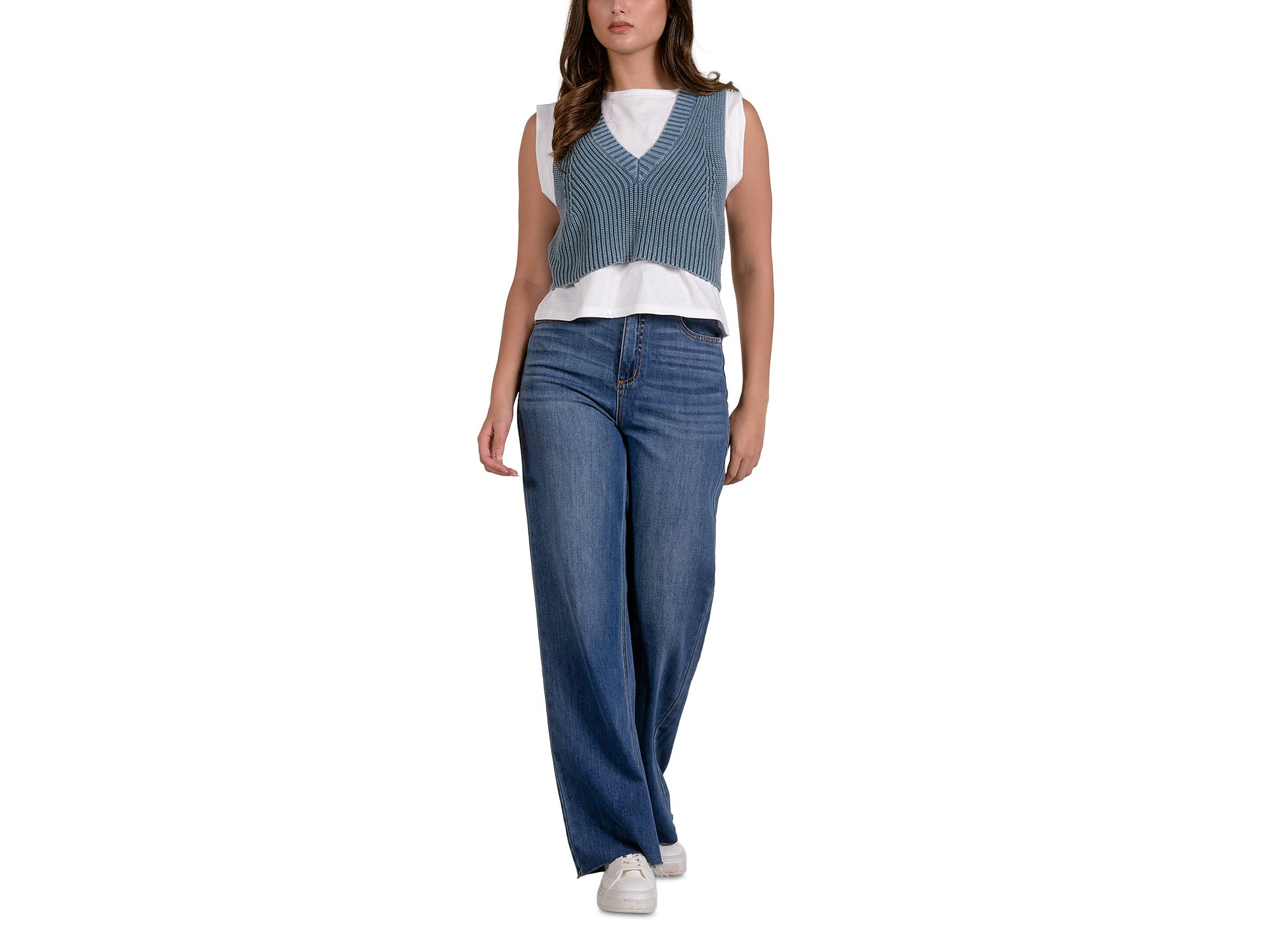 Layered Sleeveless Sweater — Image 4