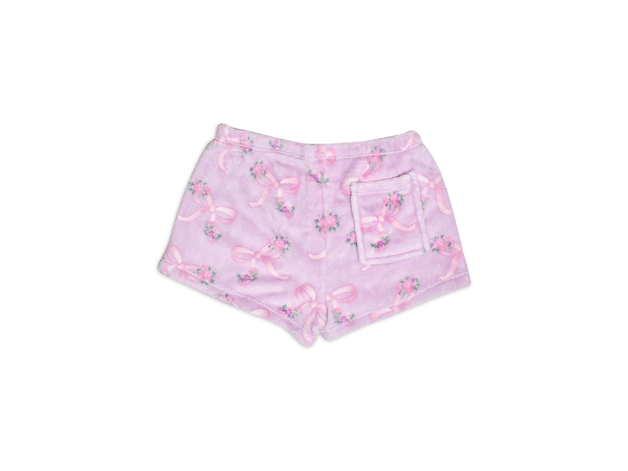 Girls' Floral Bow Cozy Pajama Shorts — Image 3