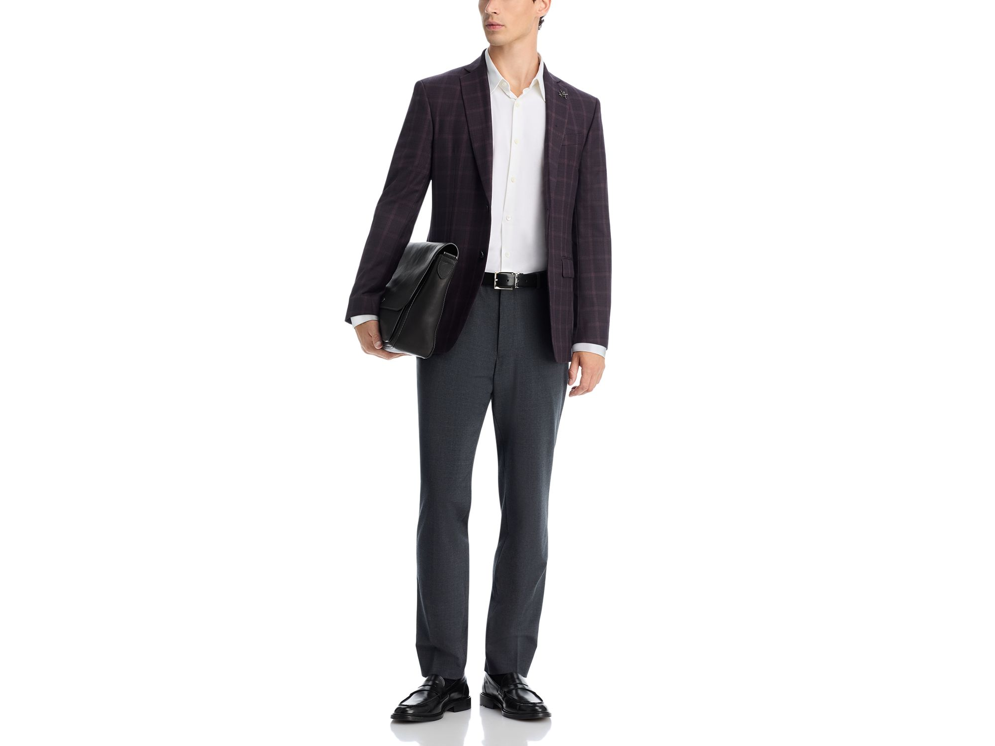 Slim Fit Tonal Plaid Sport Coat — Image 6