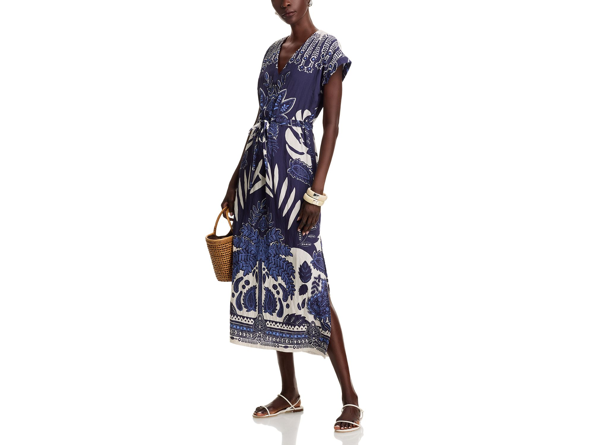 V Neck Midi Dress — Image 4