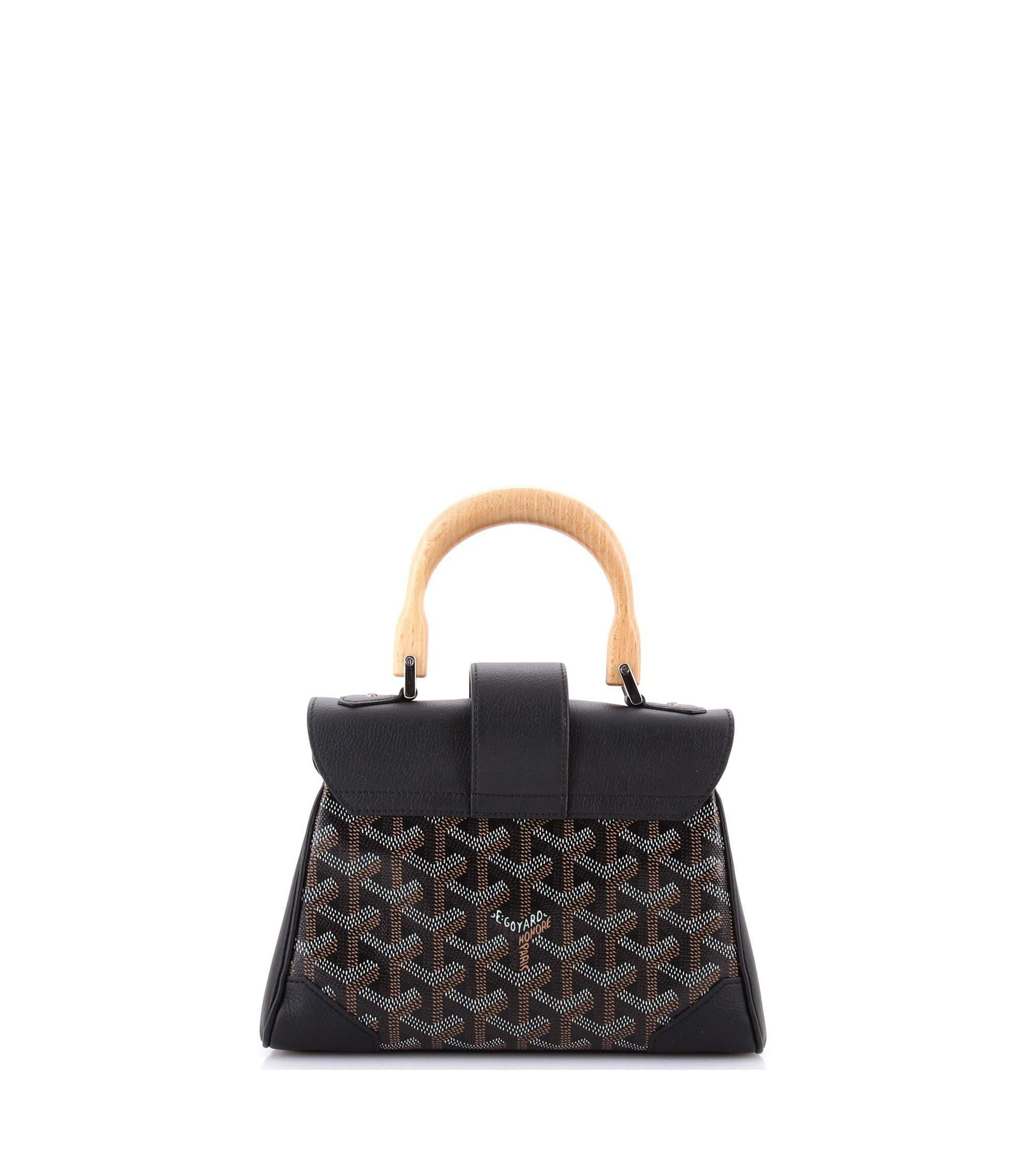 Mini Saigon Top Handle Bag Coated Canvas with Leather — Image 5