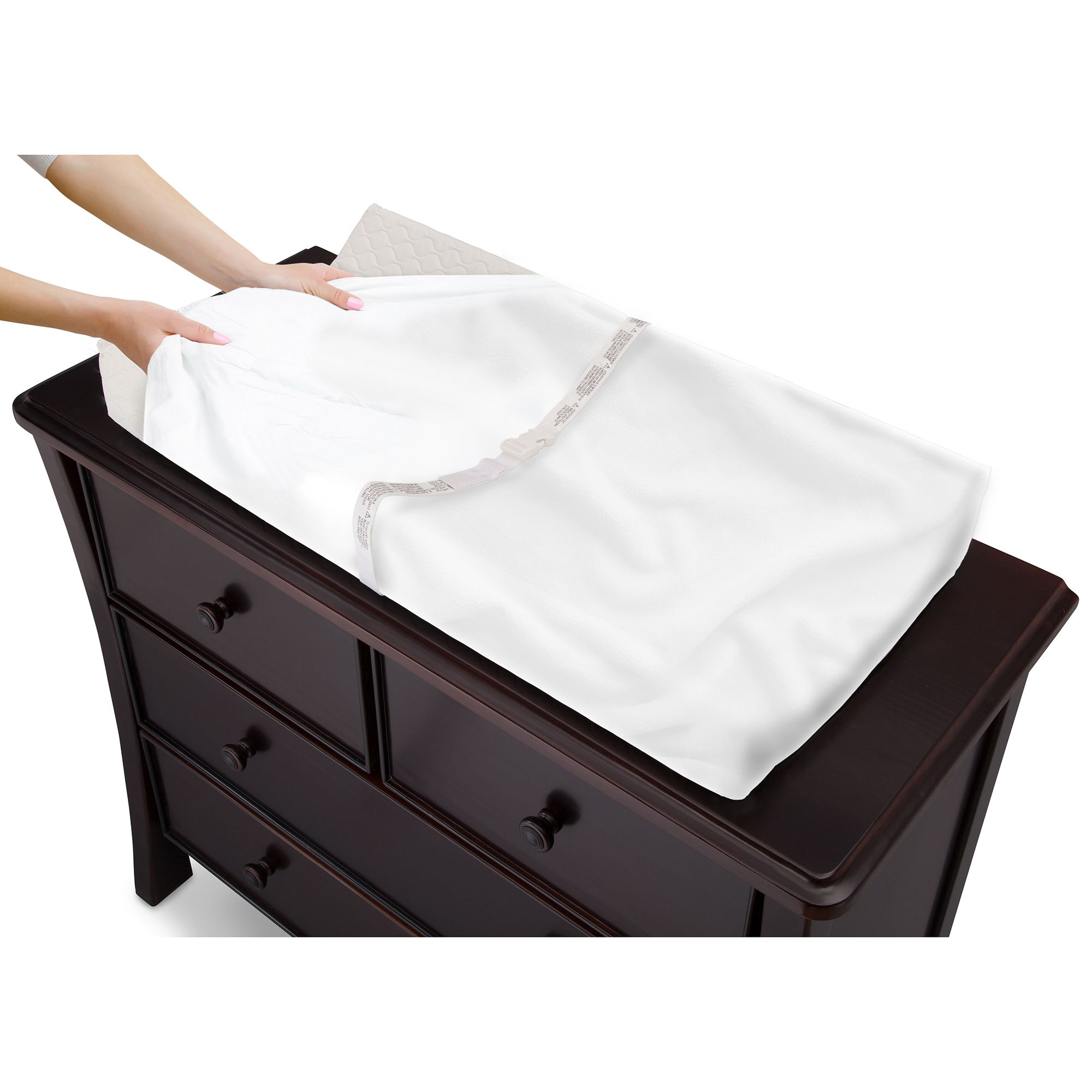ComforPedic Contoured Crib & Toddler Changing Pad with Plush Cover — Image 3