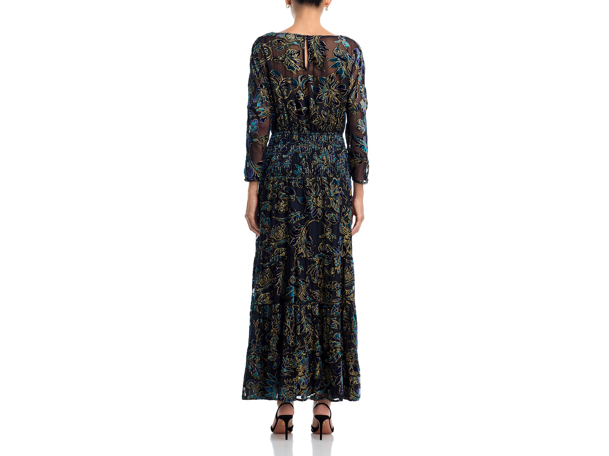 Velvet Burnout Maxi BOHO Dress - Exclusive — Image 7