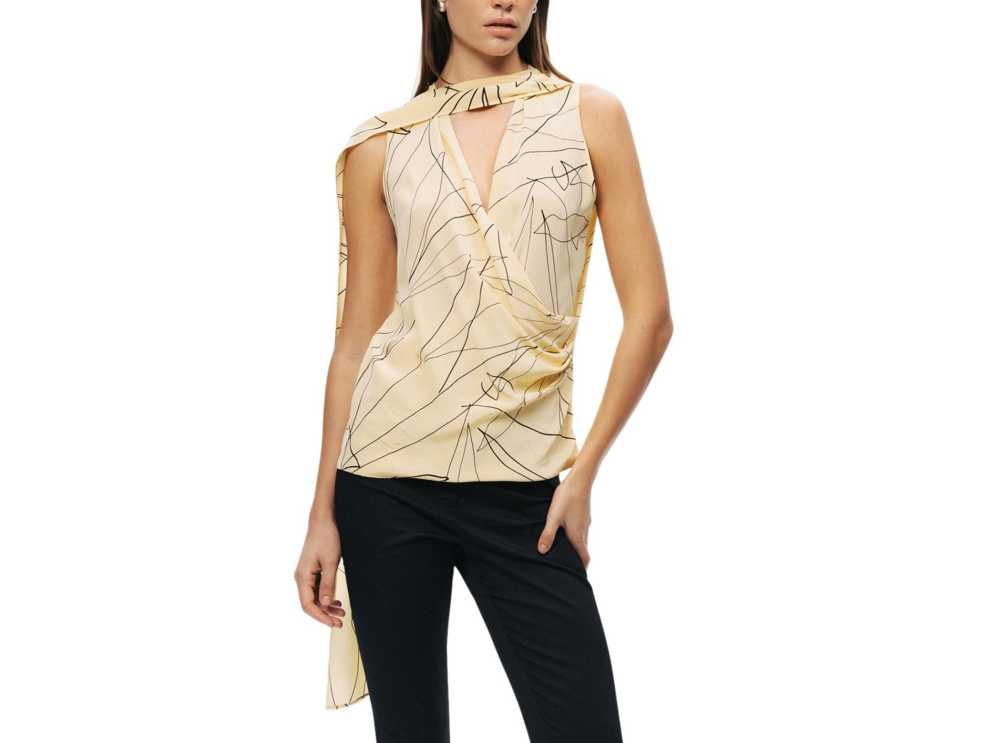 Shawl Detail Blouse — Image 3