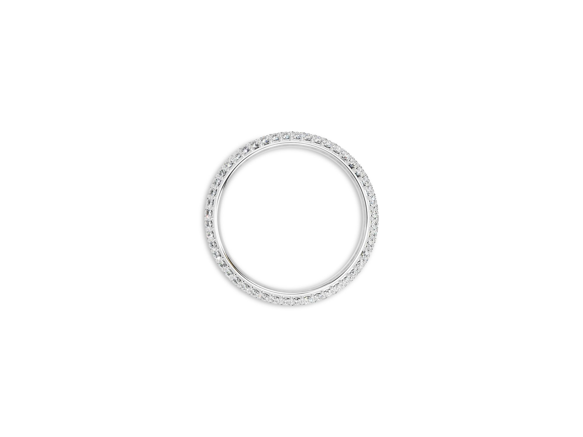 Diamond Pavé Eternity Band in 14K White Gold, 1.0 tcw — Image 3