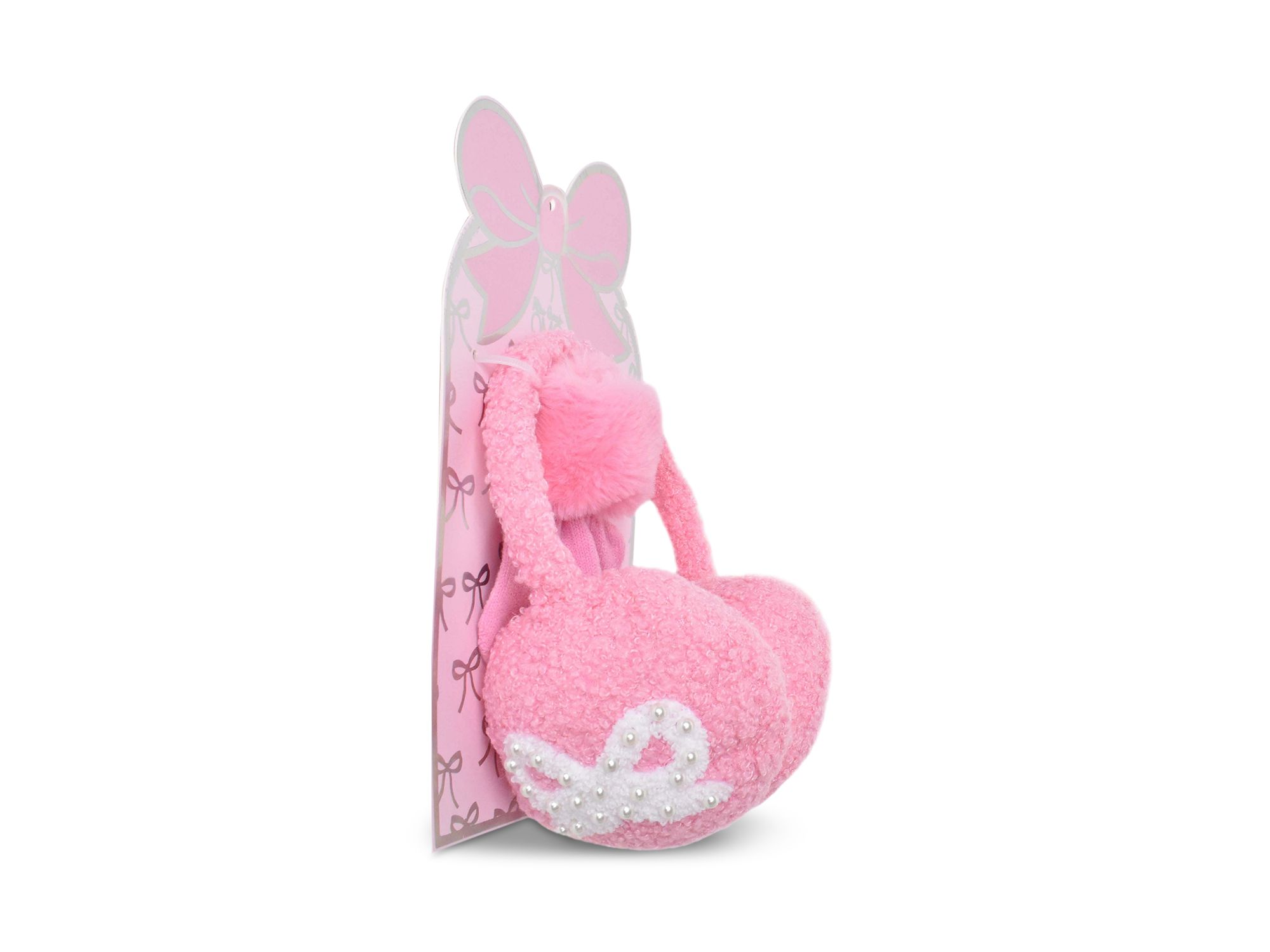 Girls' Bow Earmuffs & Faux Fur Cuff Gloves Set - Big Kid — Image 4