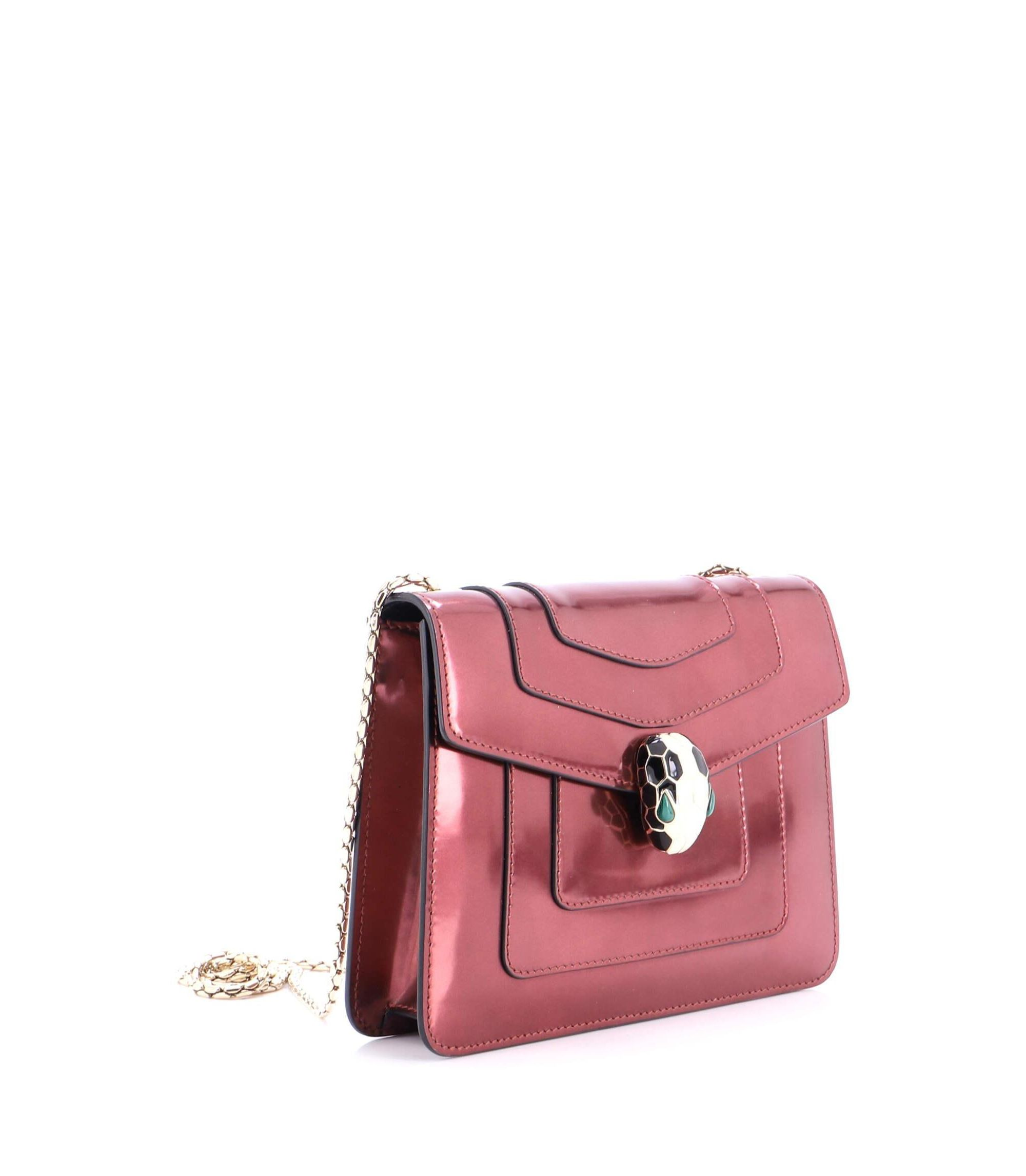 Small Serpenti Forever Square Shoulder Bag Metallic Leather — Image 5