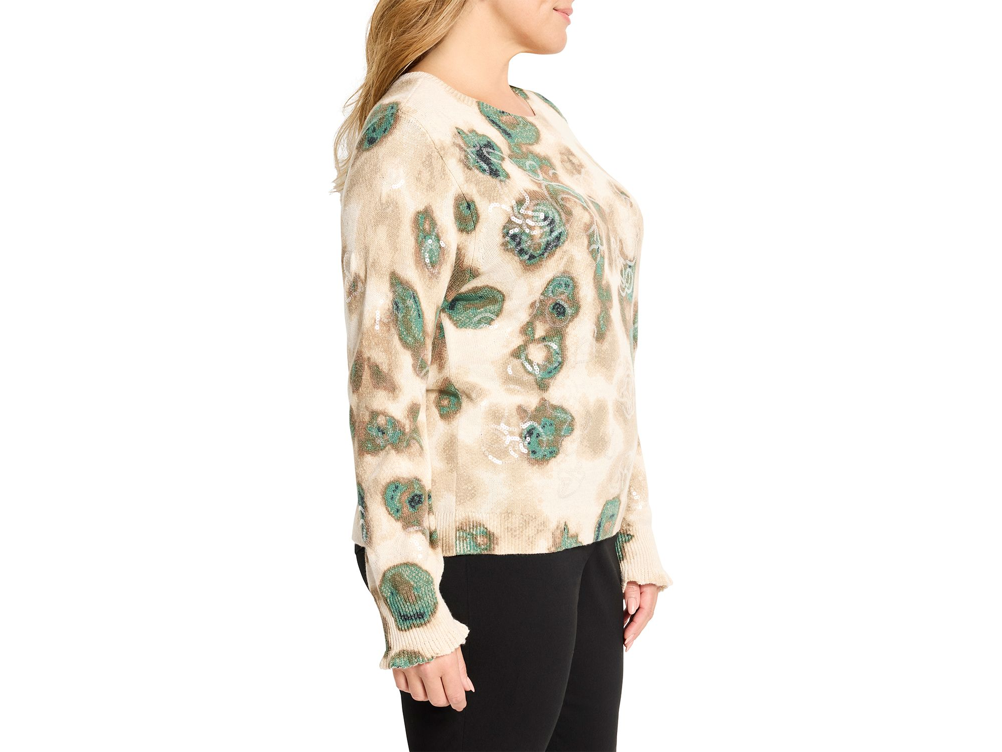 Camo Shine Round Neck Sweater — Image 3