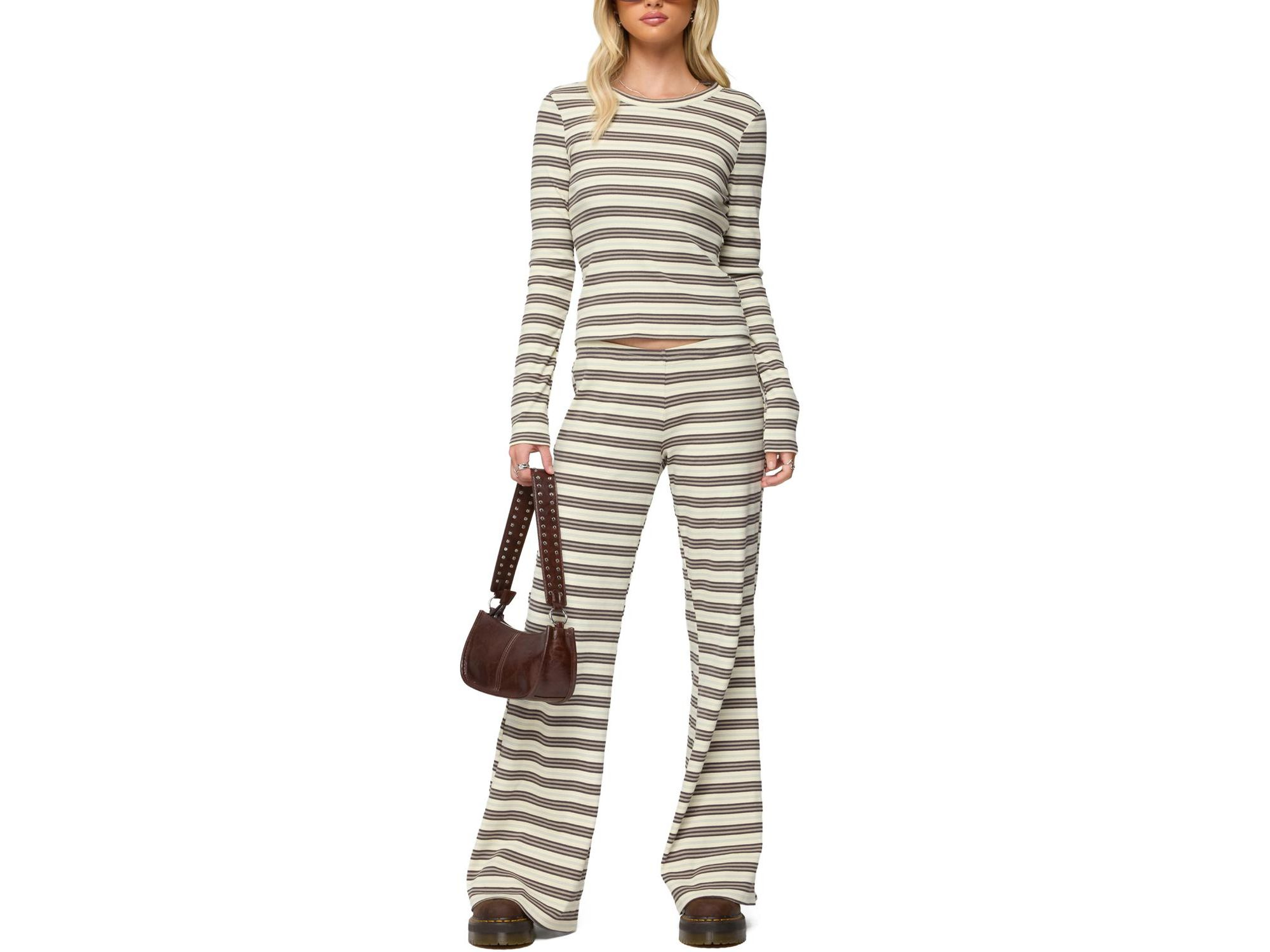 Avalie Striped Ribbed Pants — Image 4