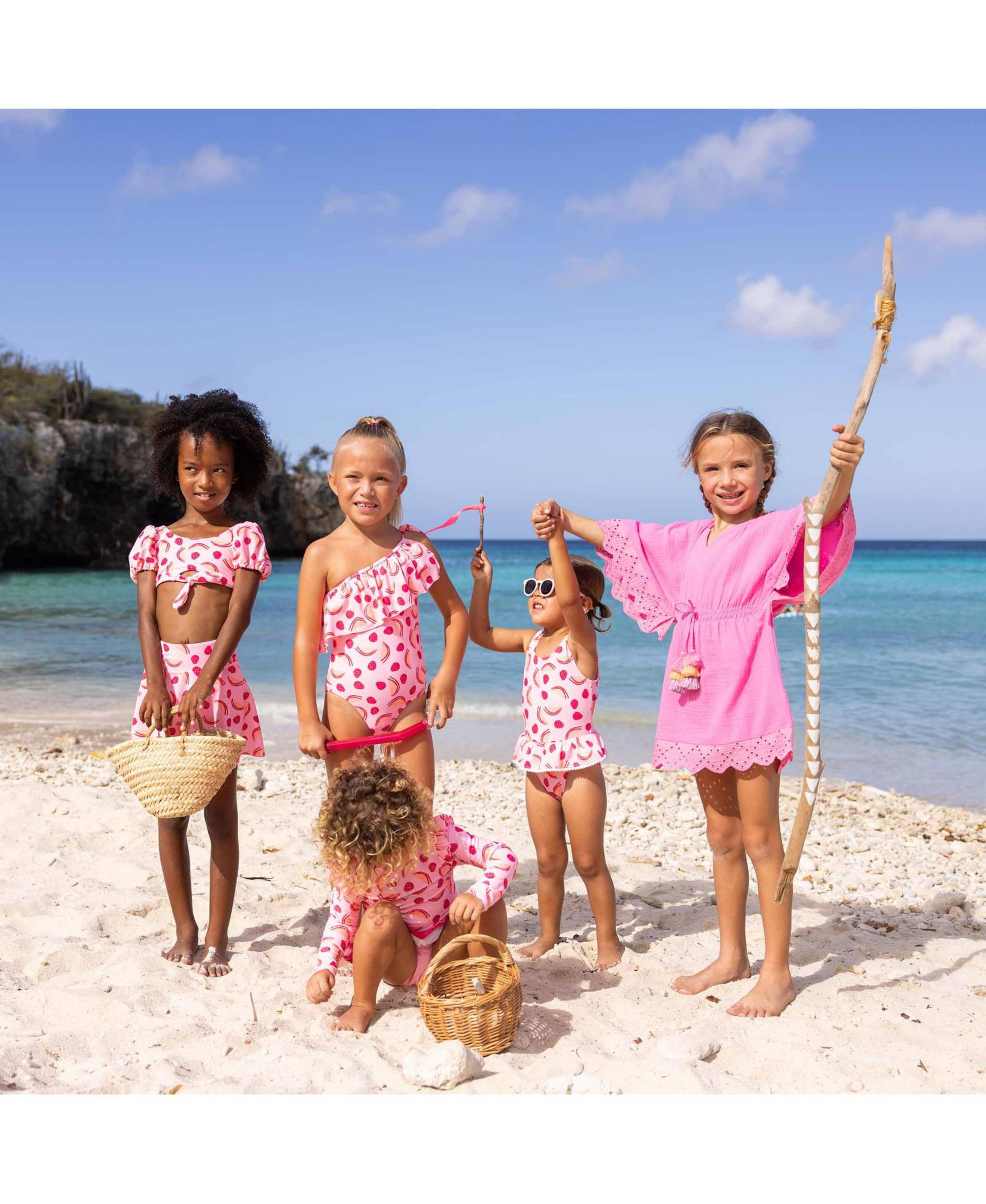 Girls' Bubble Gum Beach Cover Up - Little Kid, Big Kid — Image 3