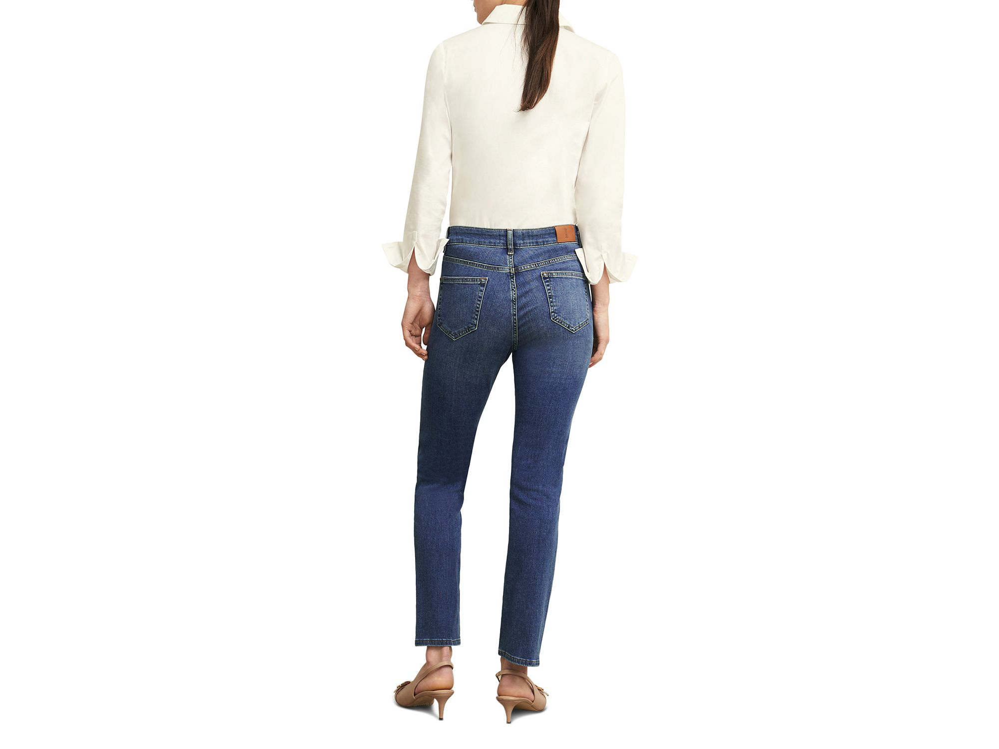 Macy Slim Leg Jeans in Mid Wash — Image 7