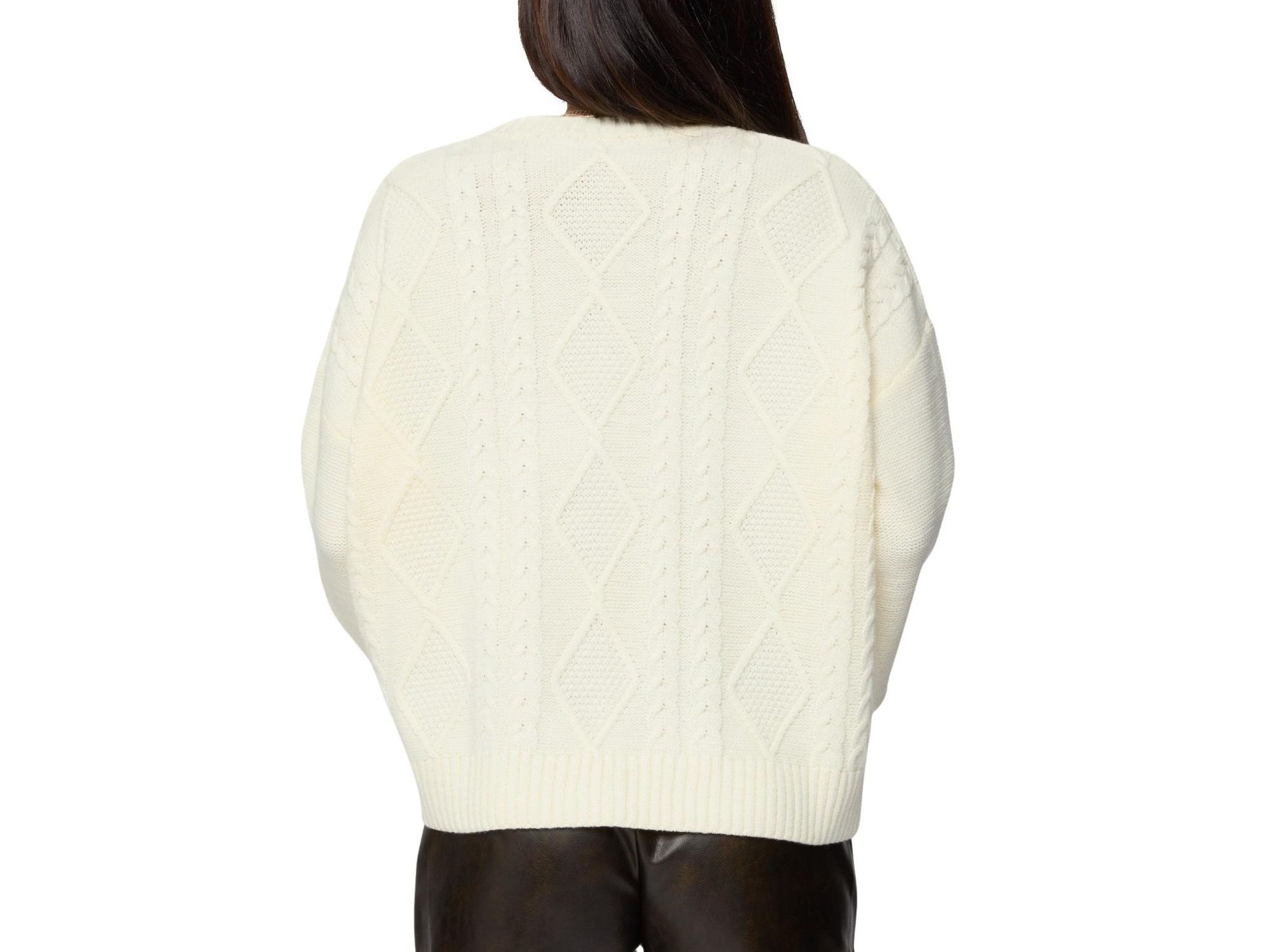 Braided Cable Knit Oversized Sweater — Image 3