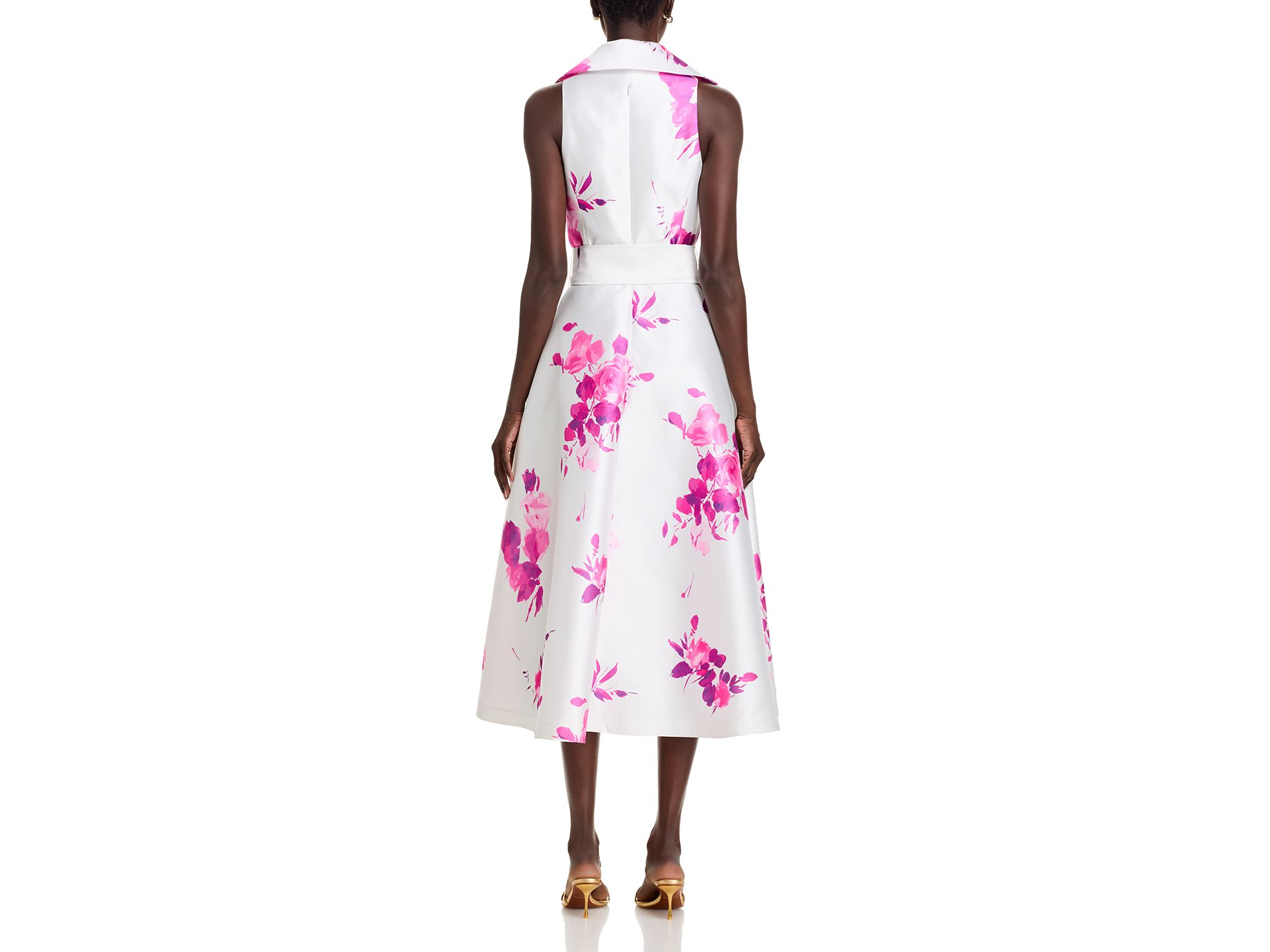 Pique Mikado Floral Dress — Image 4