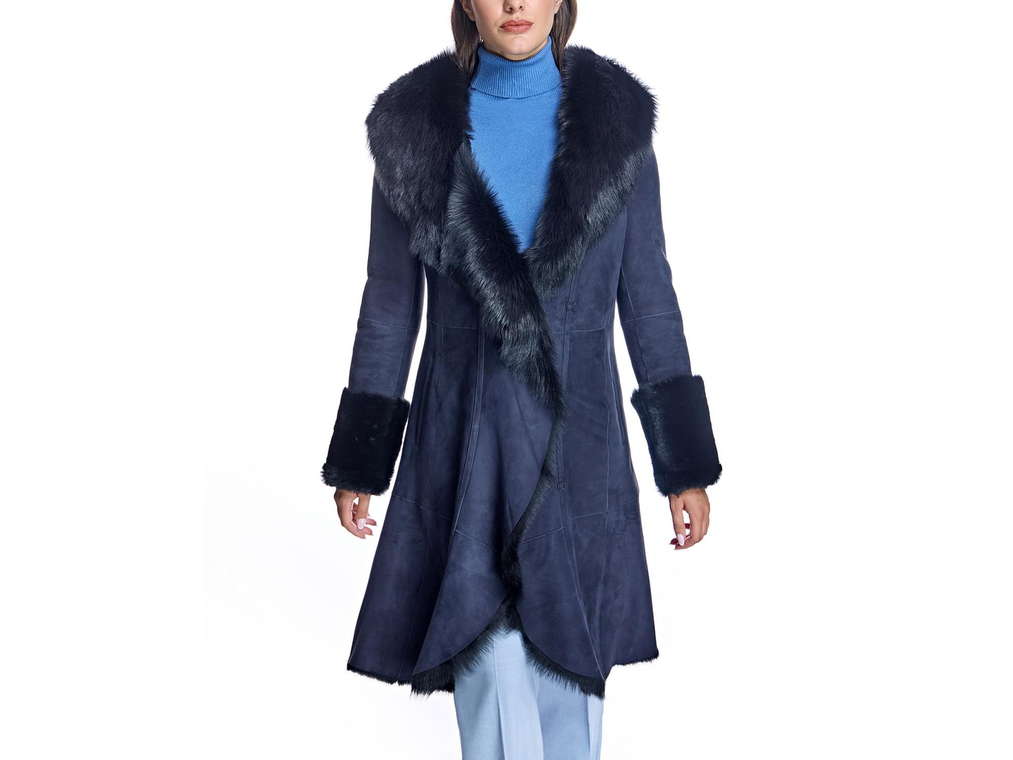 Hooded Shearling Coat — Image 4