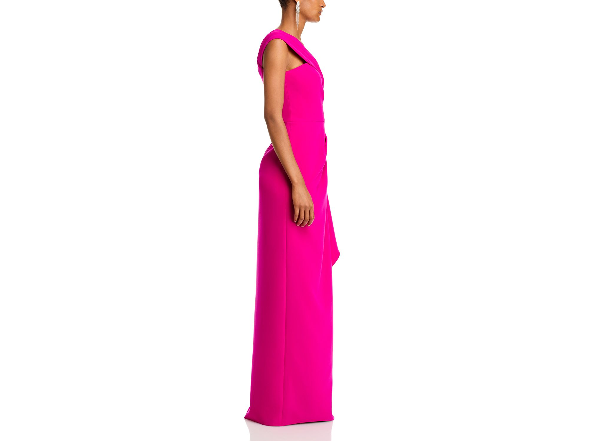 One Shoulder Side Drape Gown — Image 7
