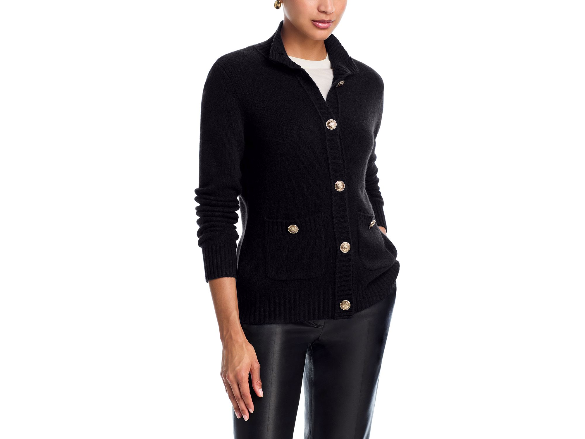 100% Cashmere Rib Knit Cardigan - Exclusive — Image 5