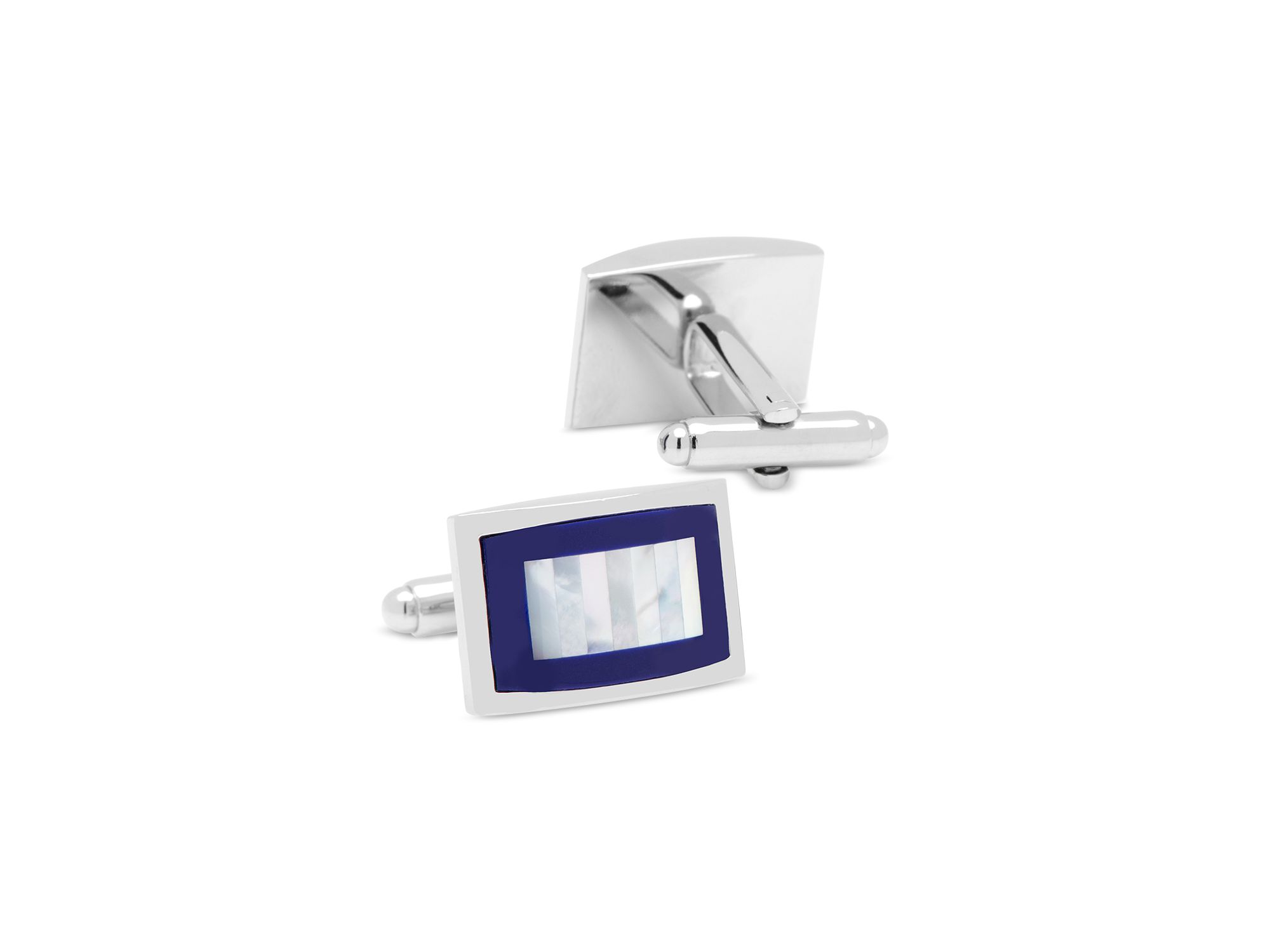 Mother Of Pearl & Blue Lapis Key Cufflinks — Image 3